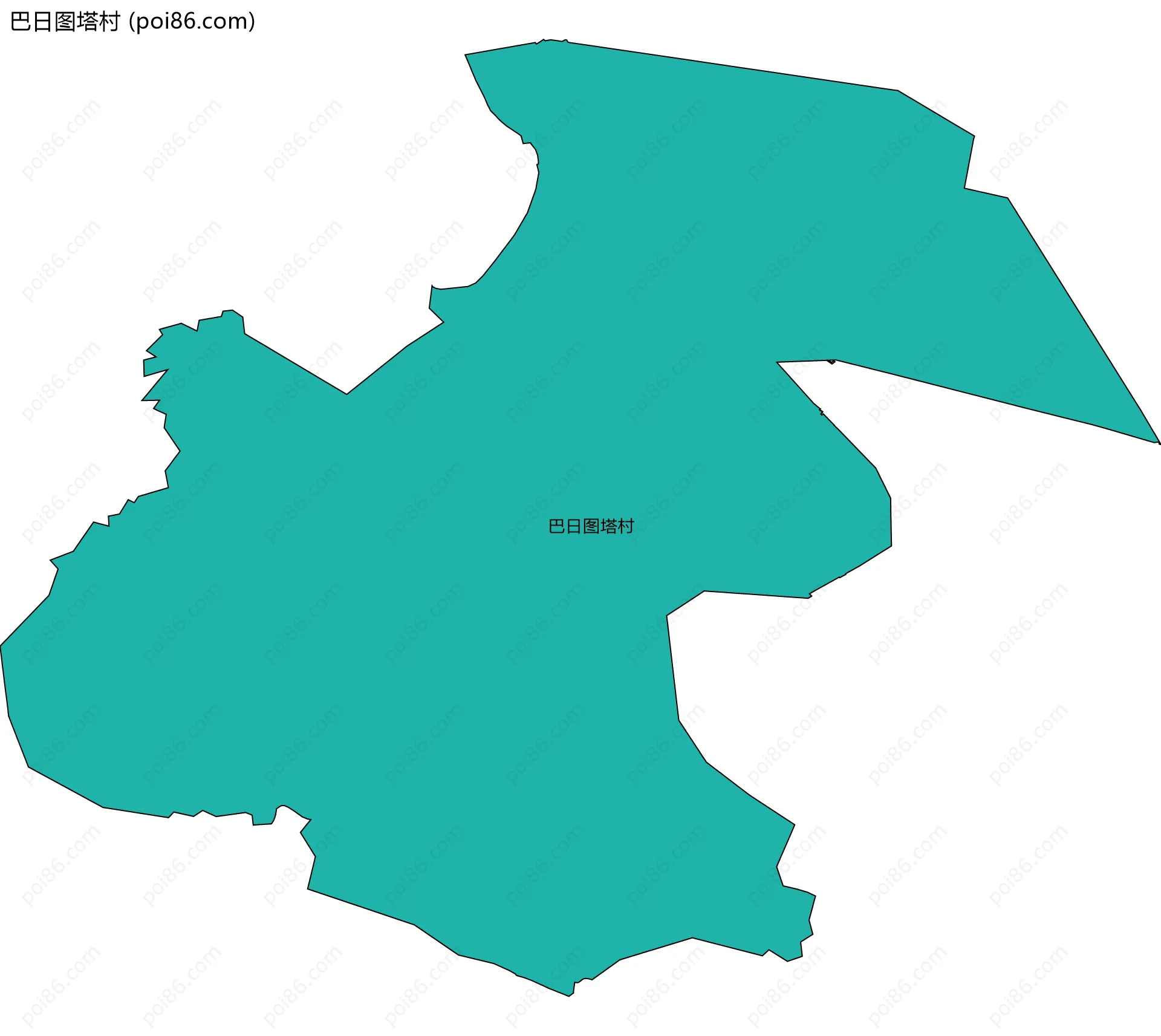 巴日图塔村边界地图