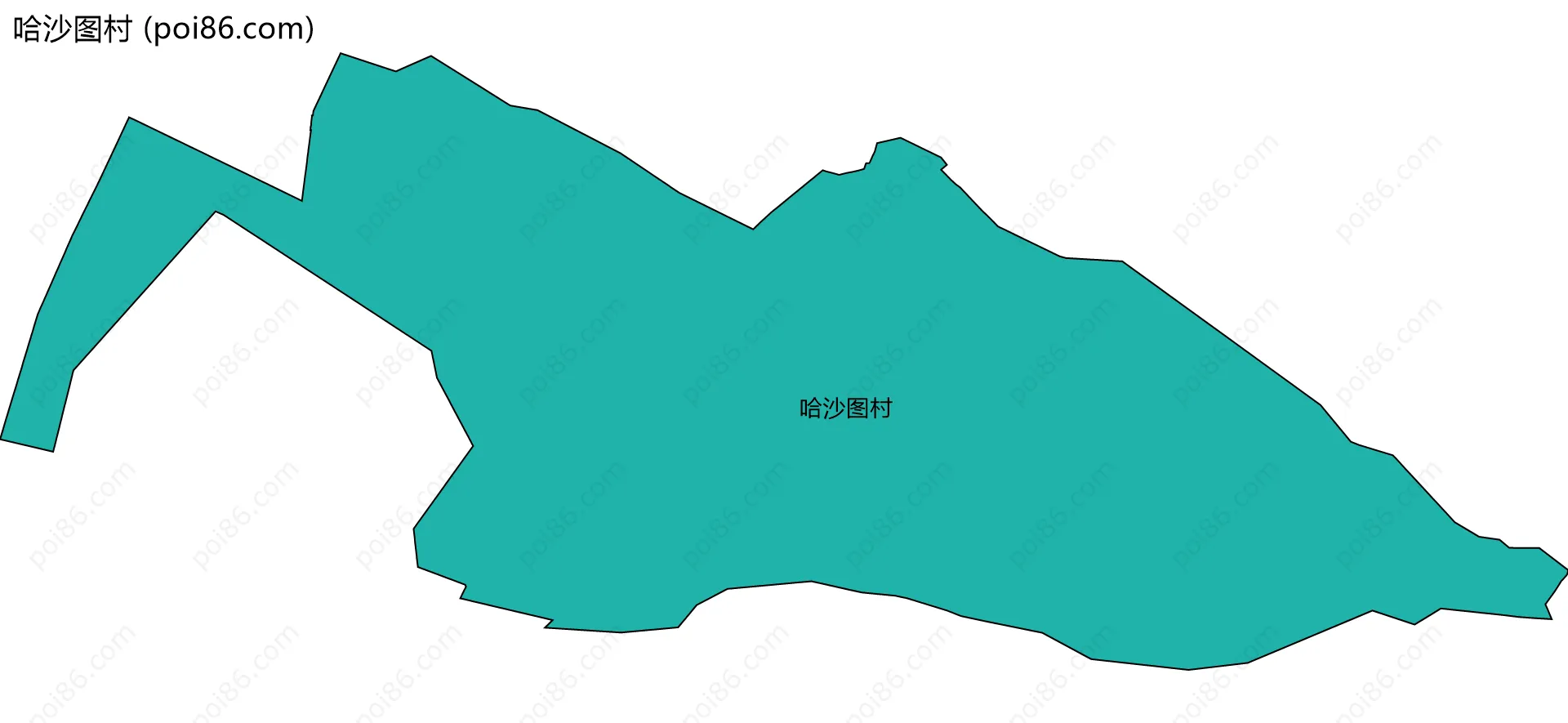 哈沙图村边界地图