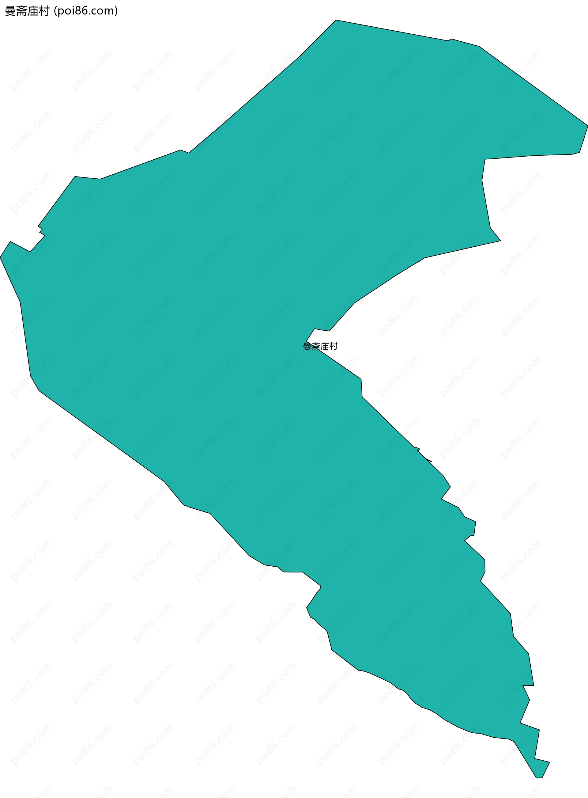 曼斋庙村边界地图