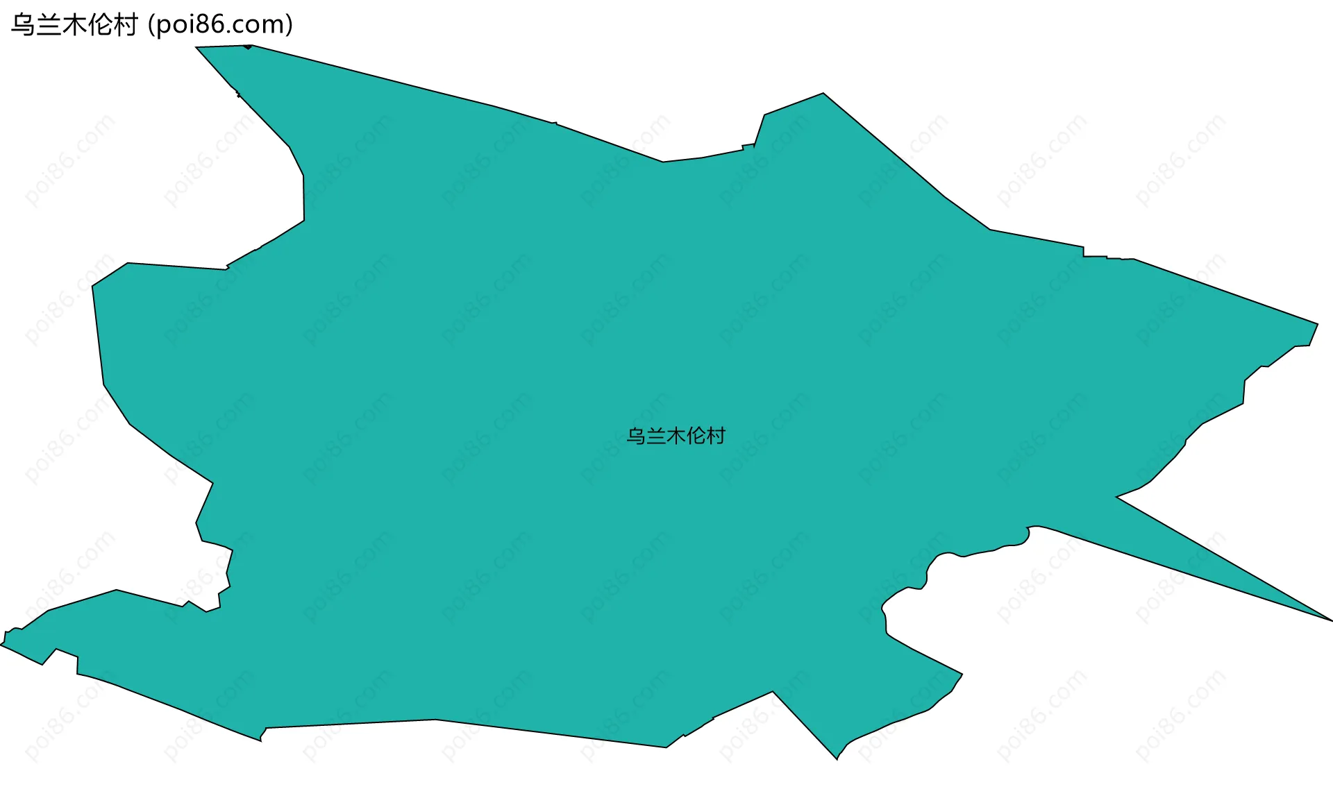 乌兰木伦村边界地图