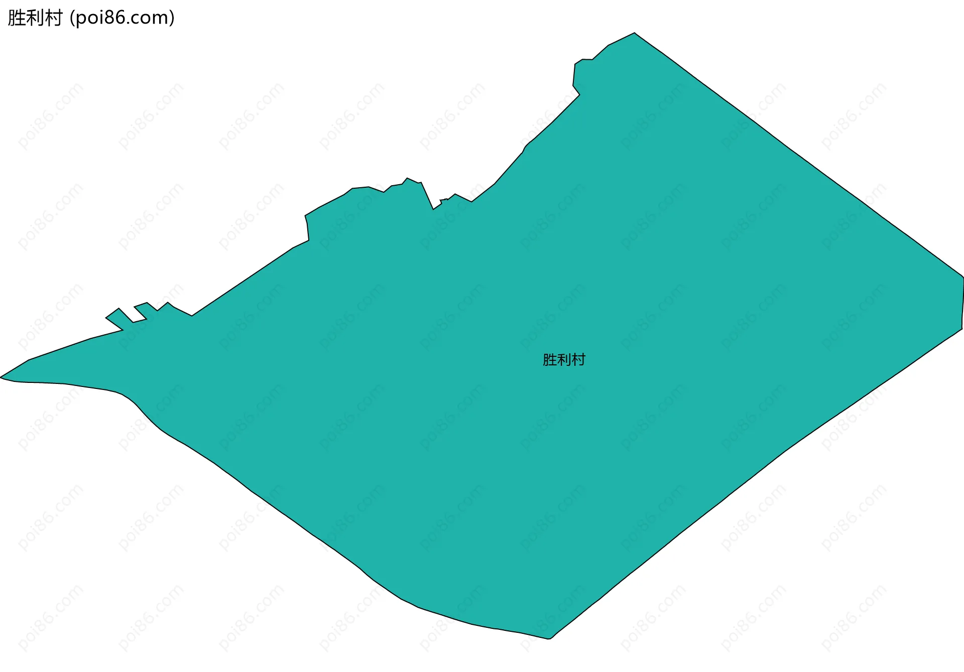 胜利村边界地图