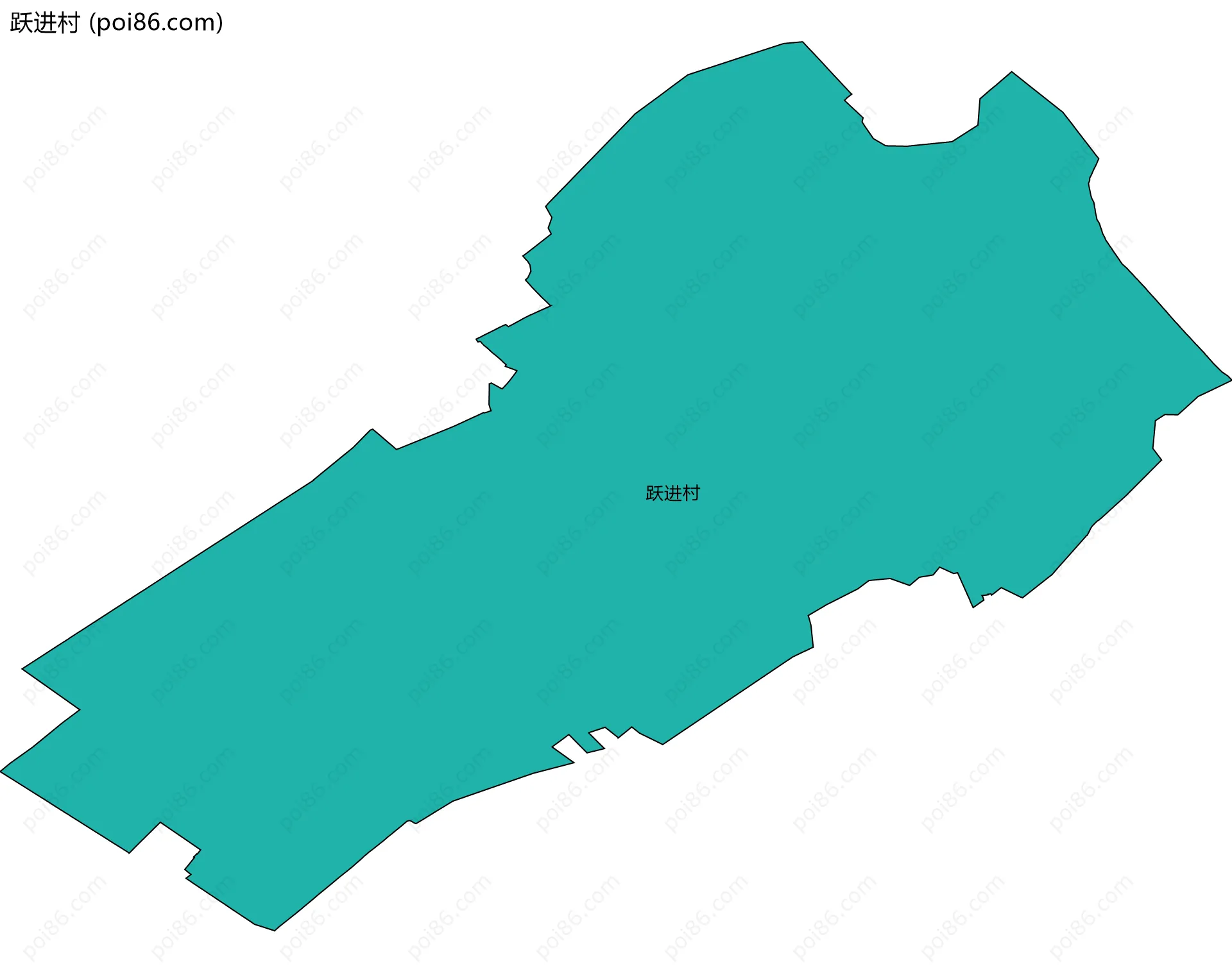 跃进村边界地图