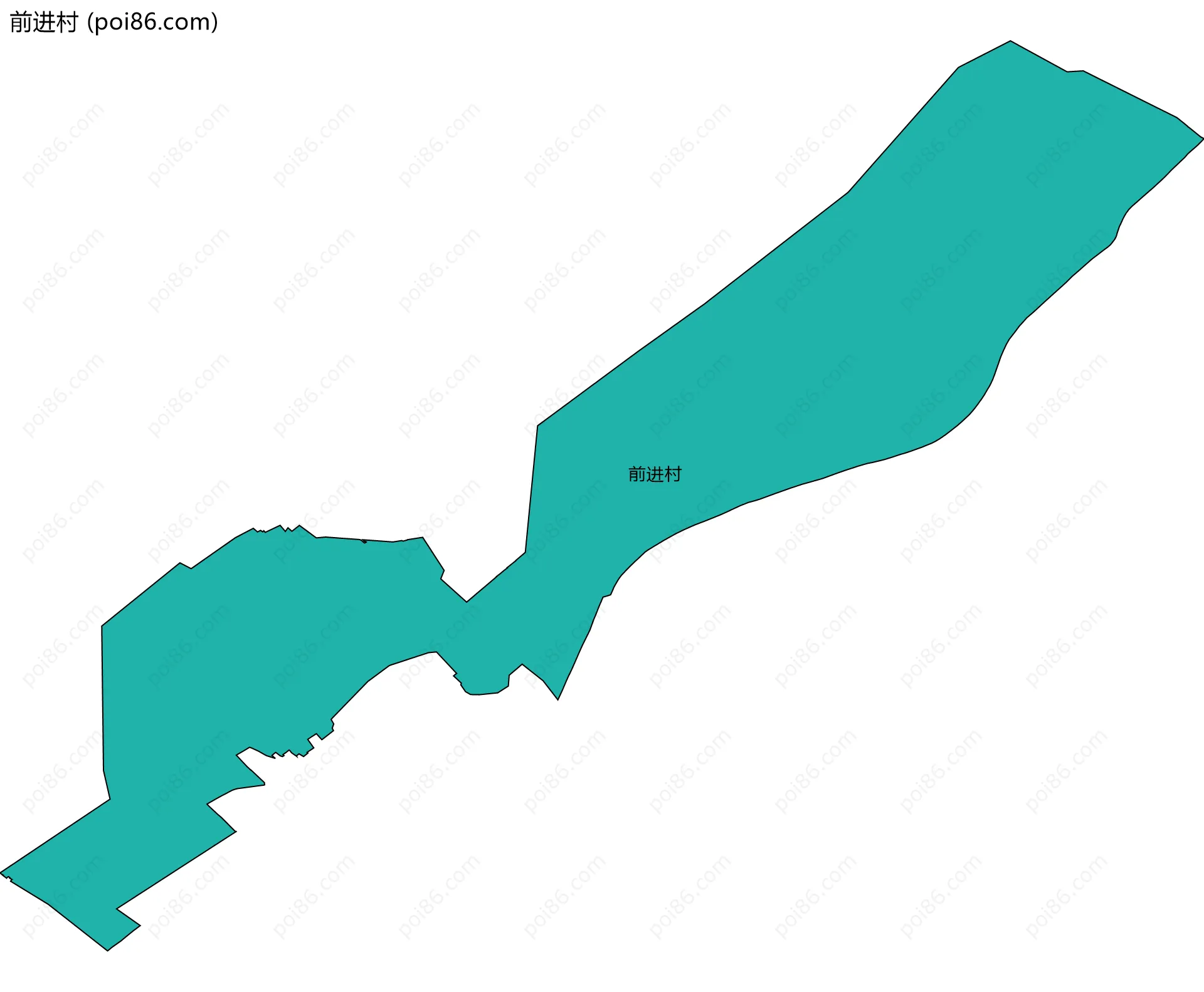 前进村边界地图