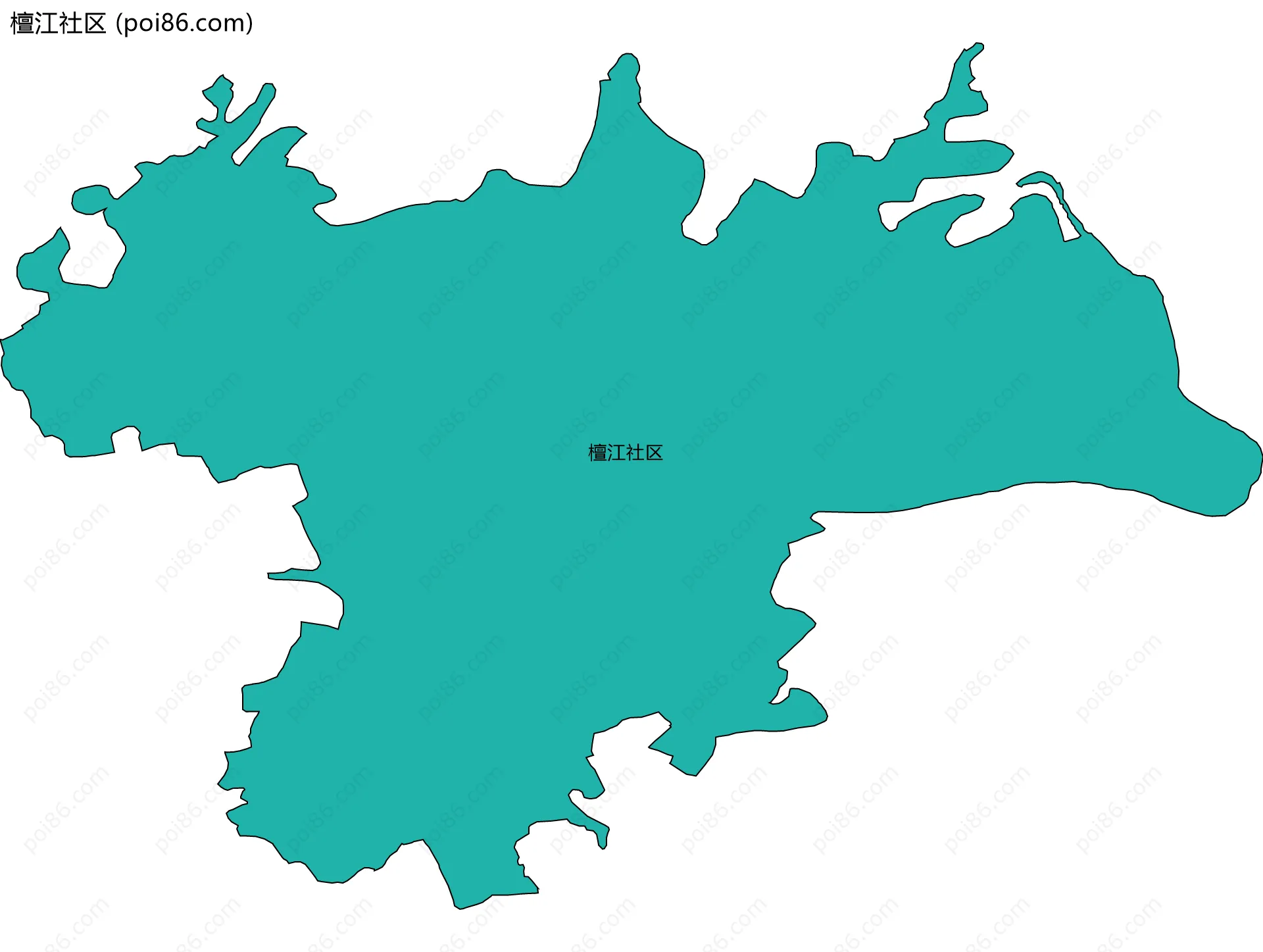 檀江社区边界地图