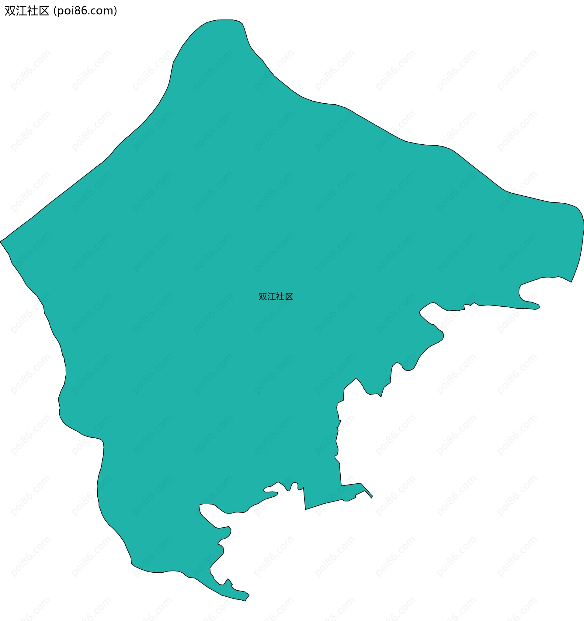 双江社区边界地图