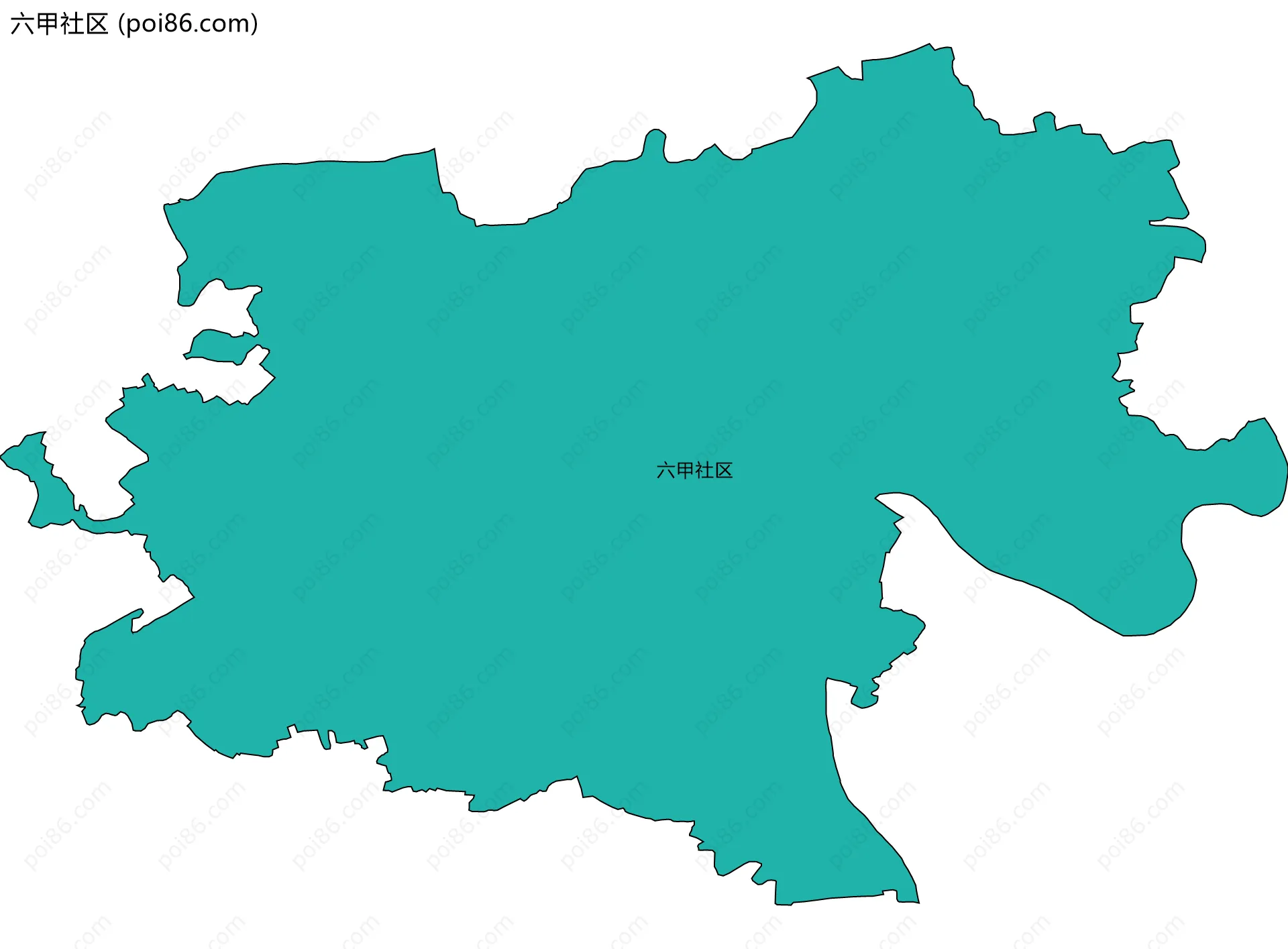 六甲社区边界地图
