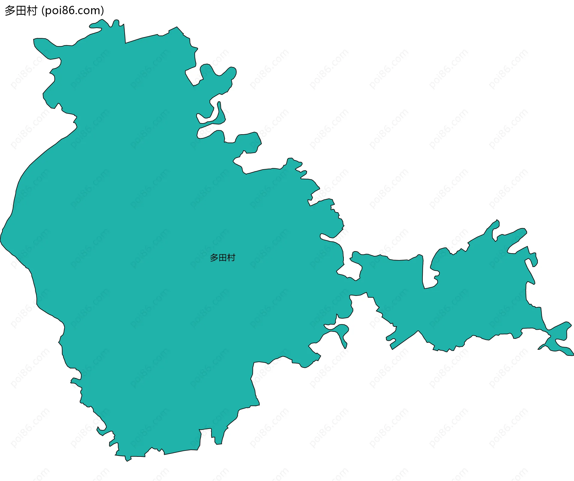 多田村边界地图