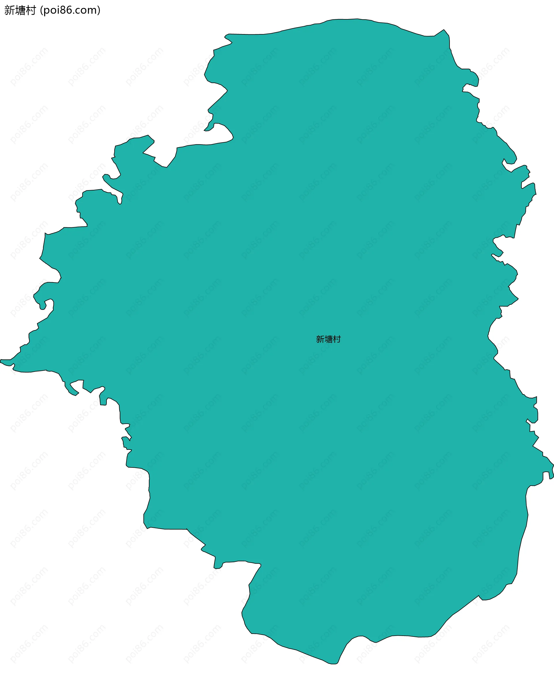 新塘村边界地图