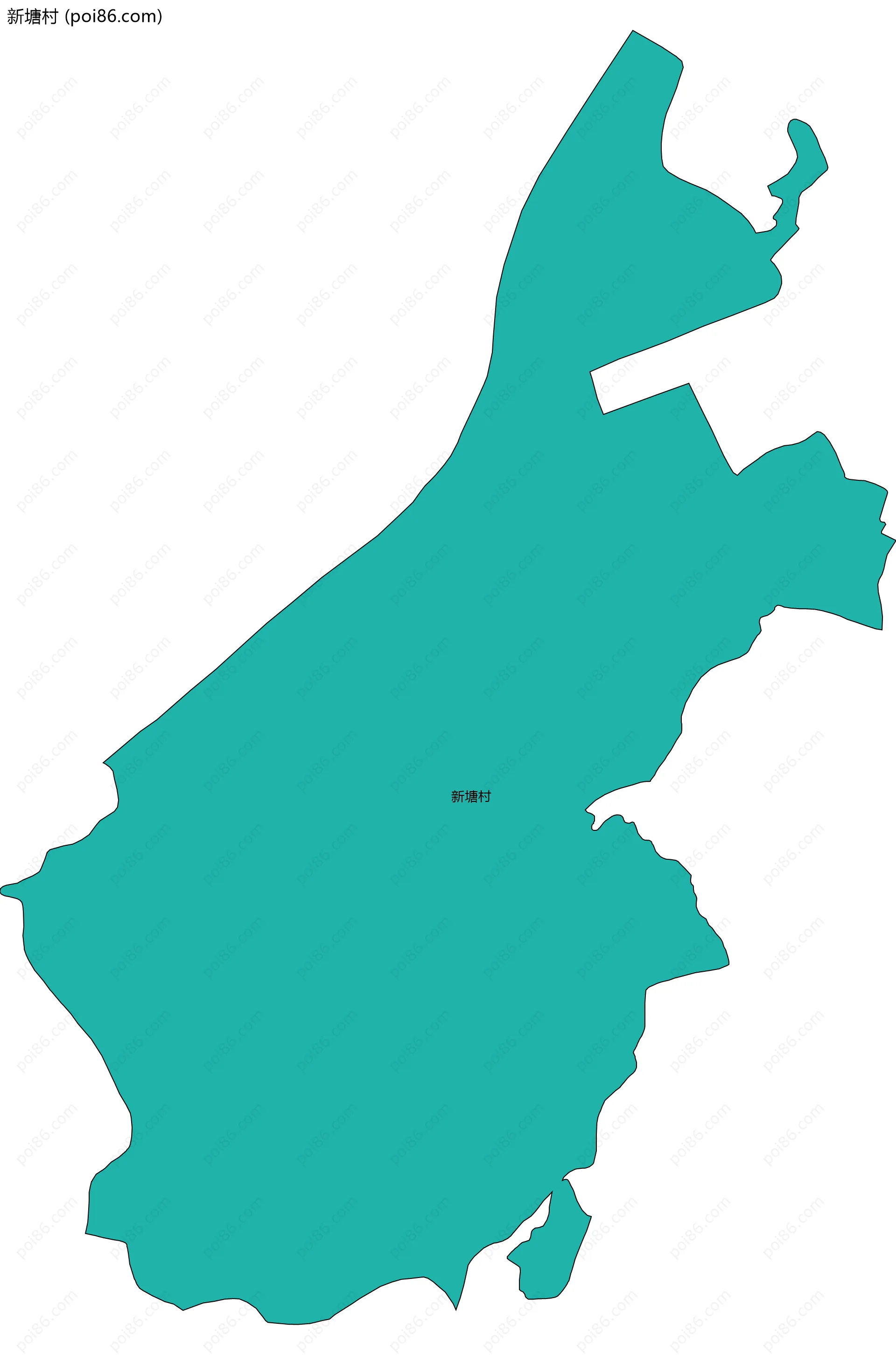 新塘村边界地图