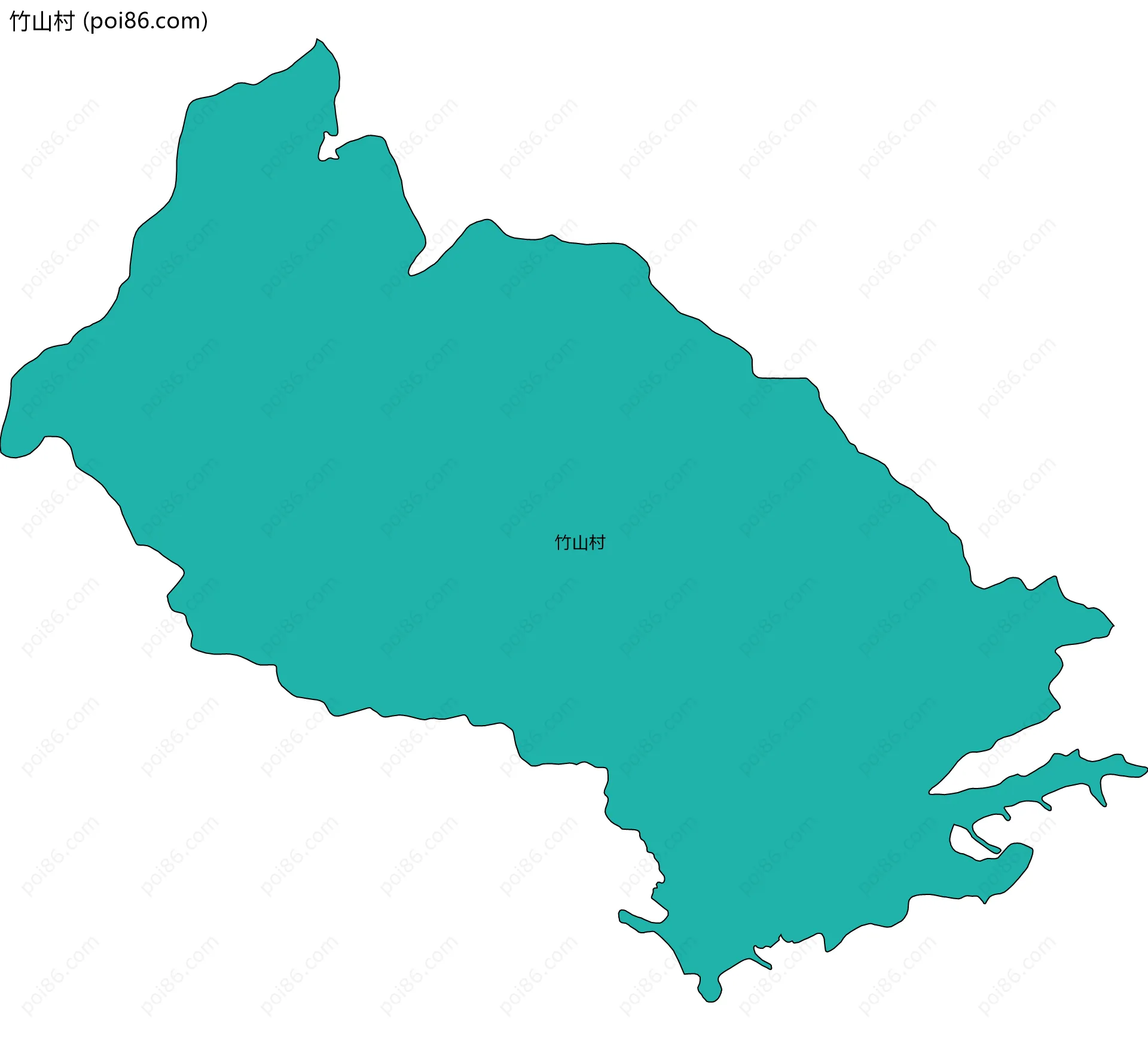 竹山村边界地图