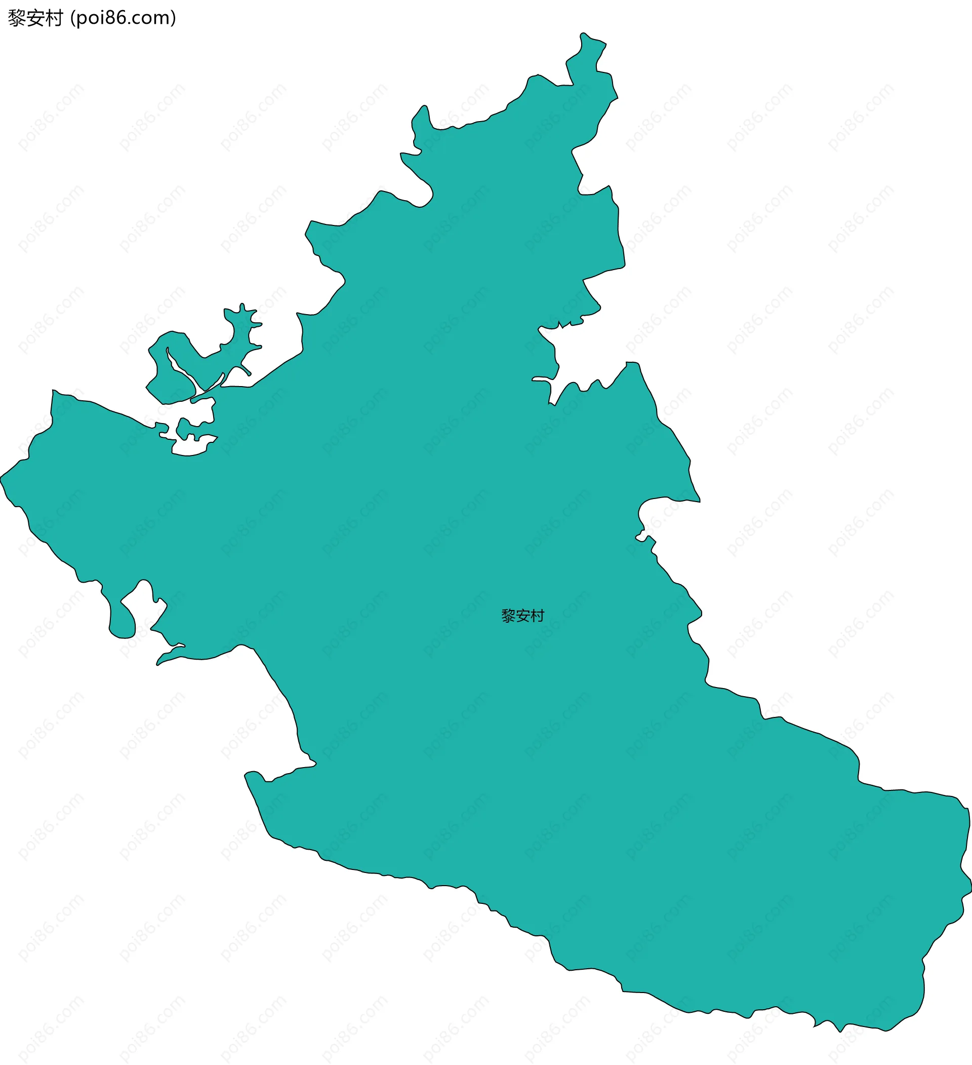 黎安村边界地图