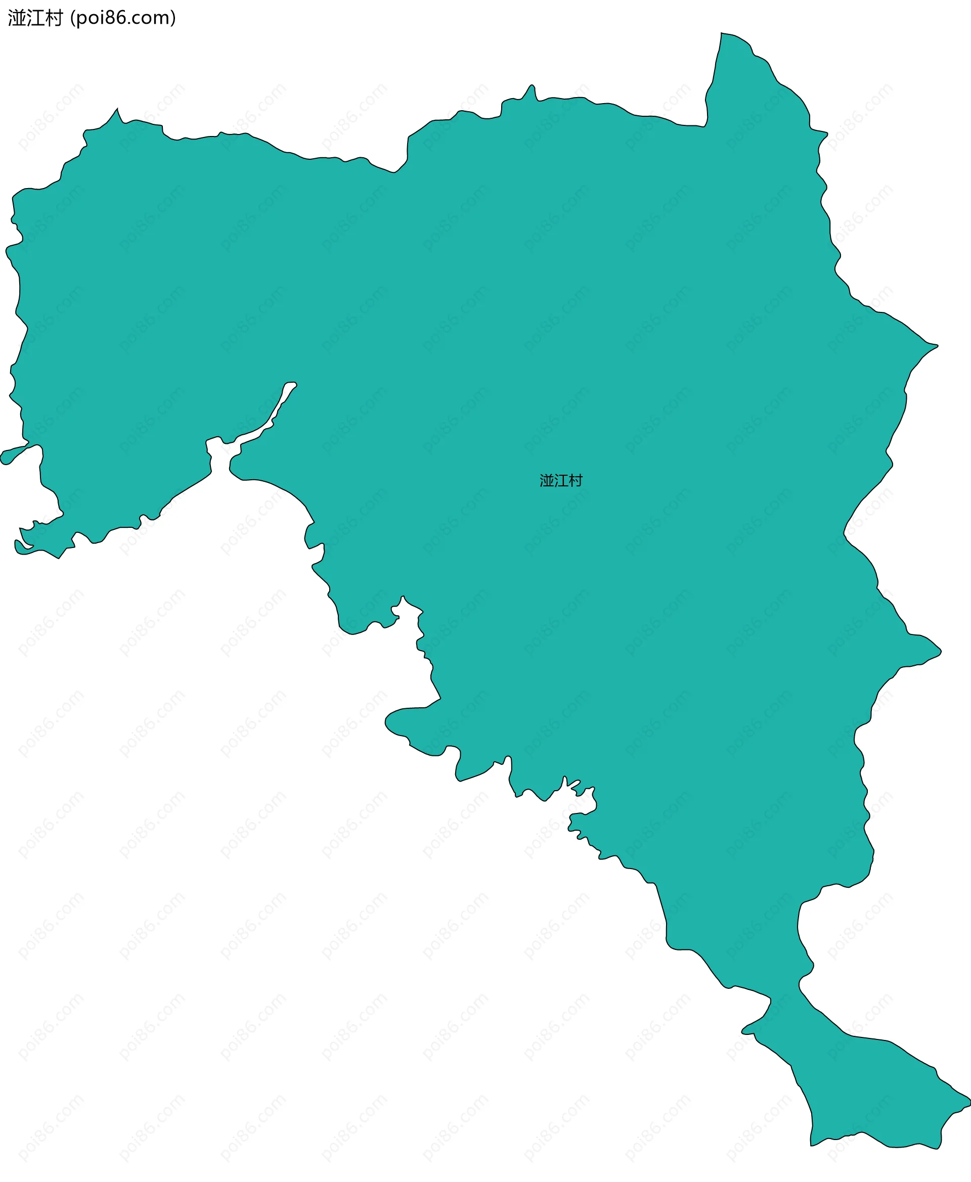 湴江村边界地图