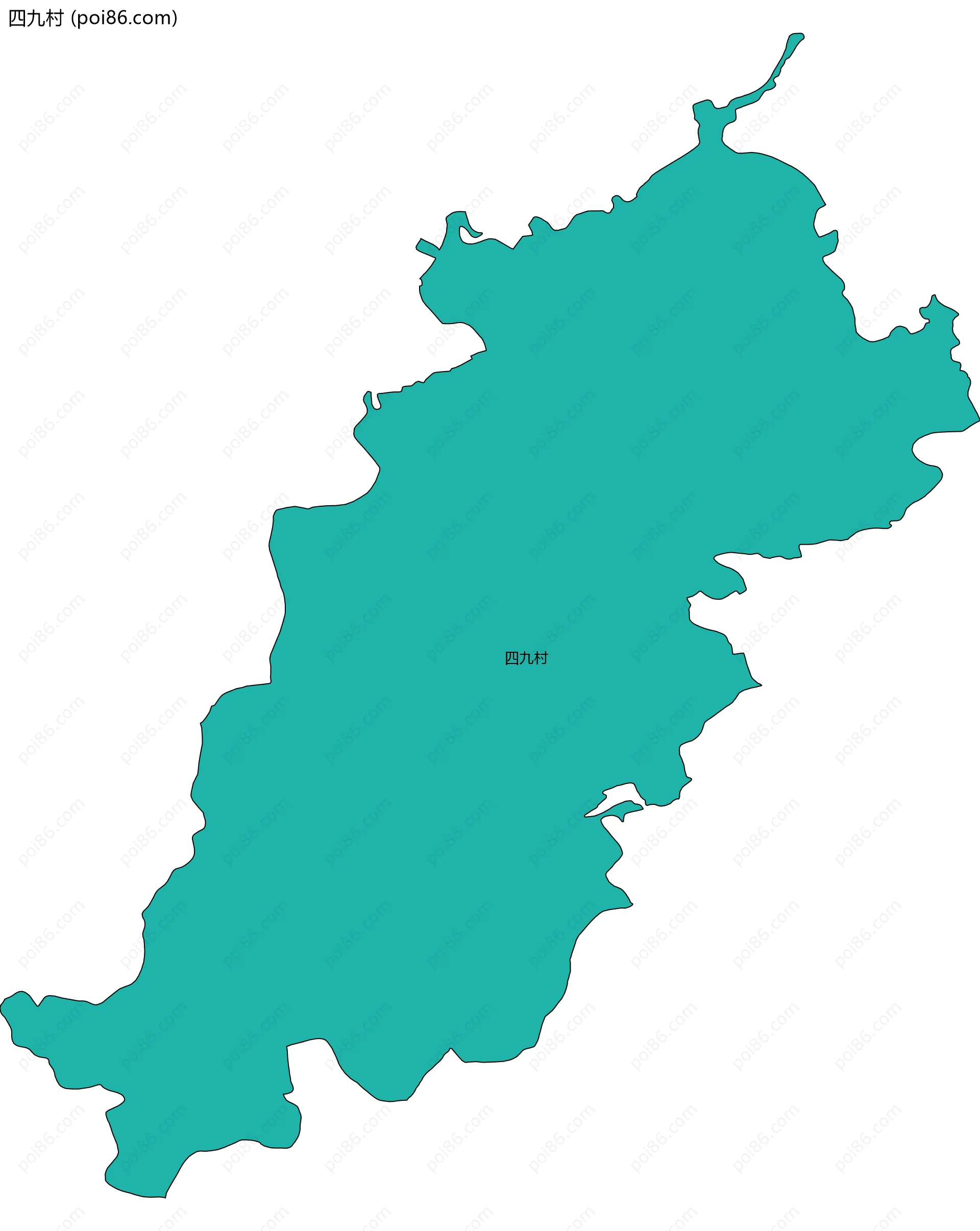 四九村边界地图