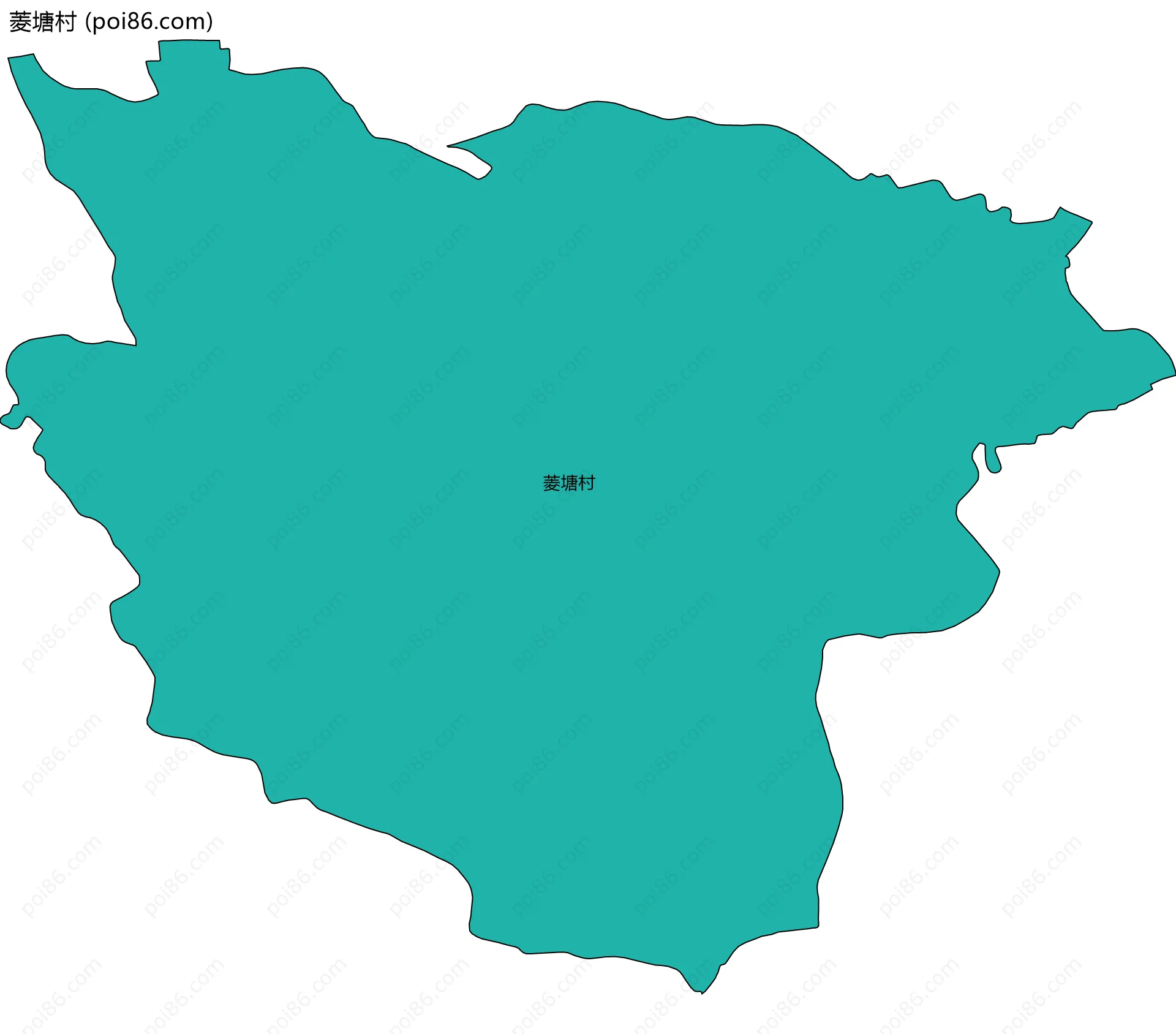 菱塘村边界地图