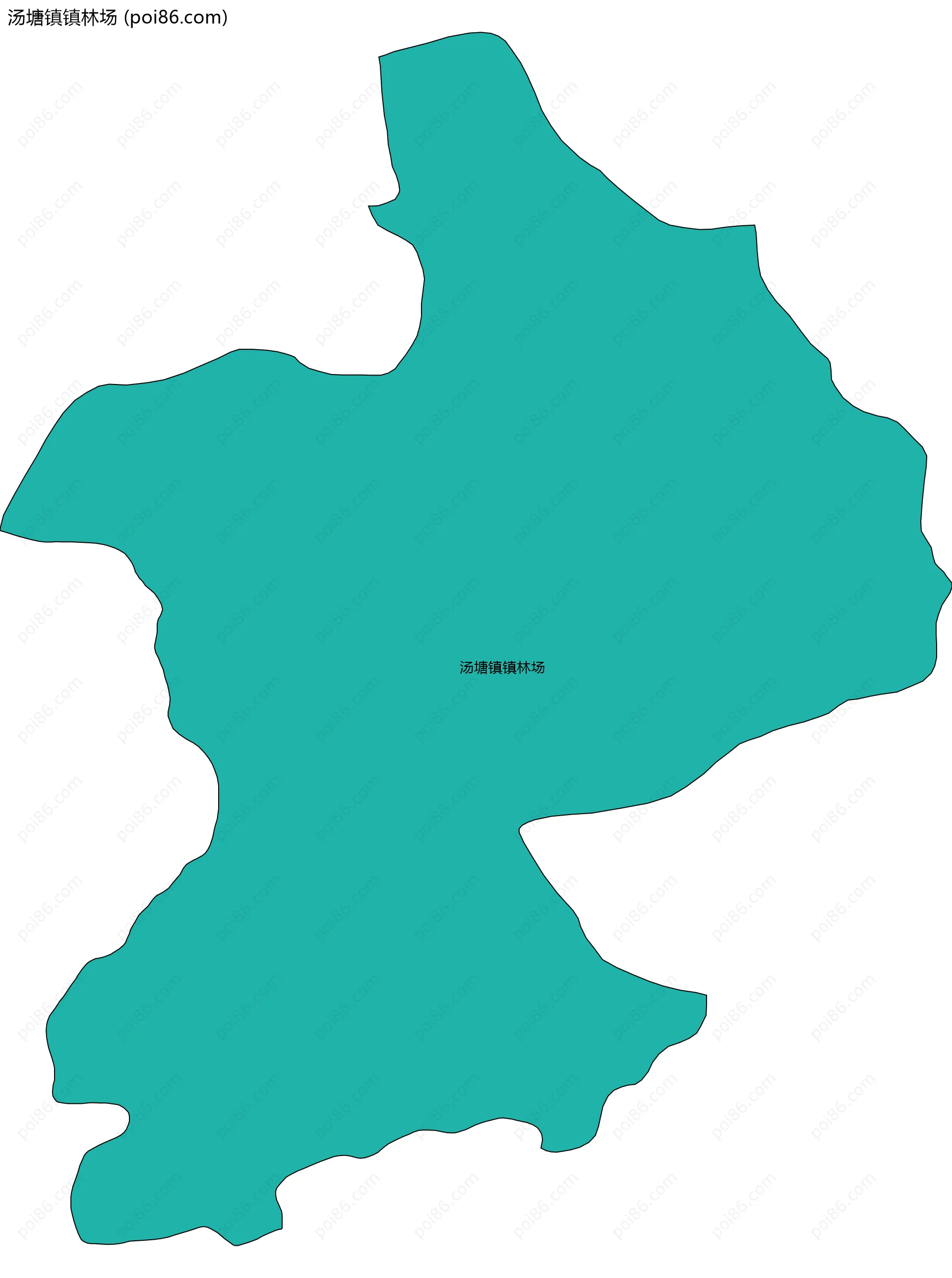 汤塘镇镇林场边界地图