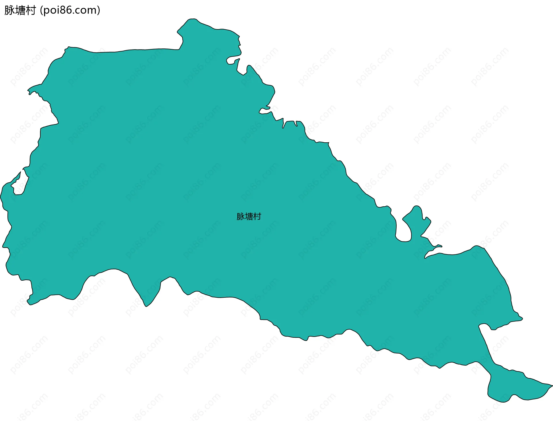 脉塘村边界地图