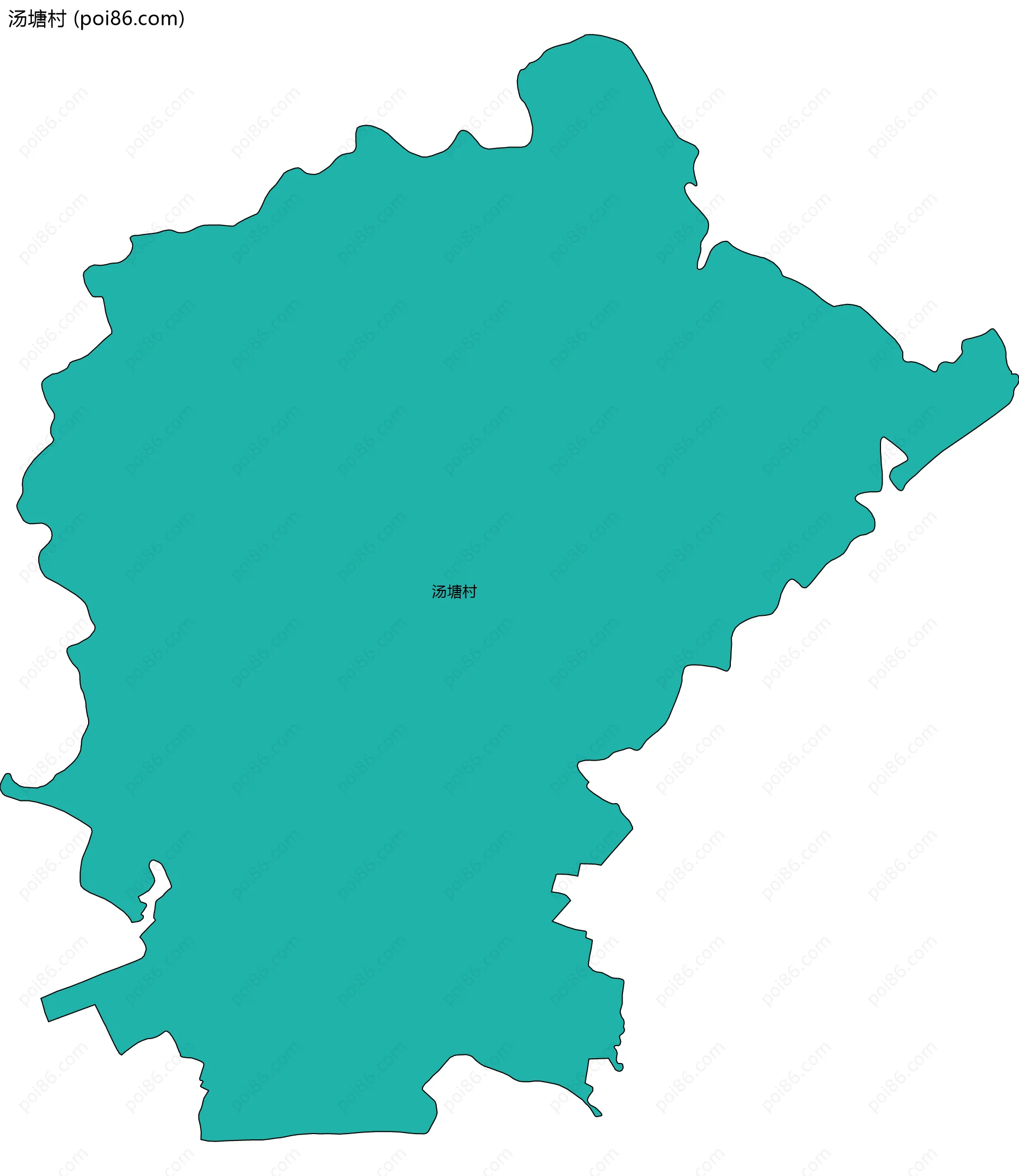 汤塘村边界地图