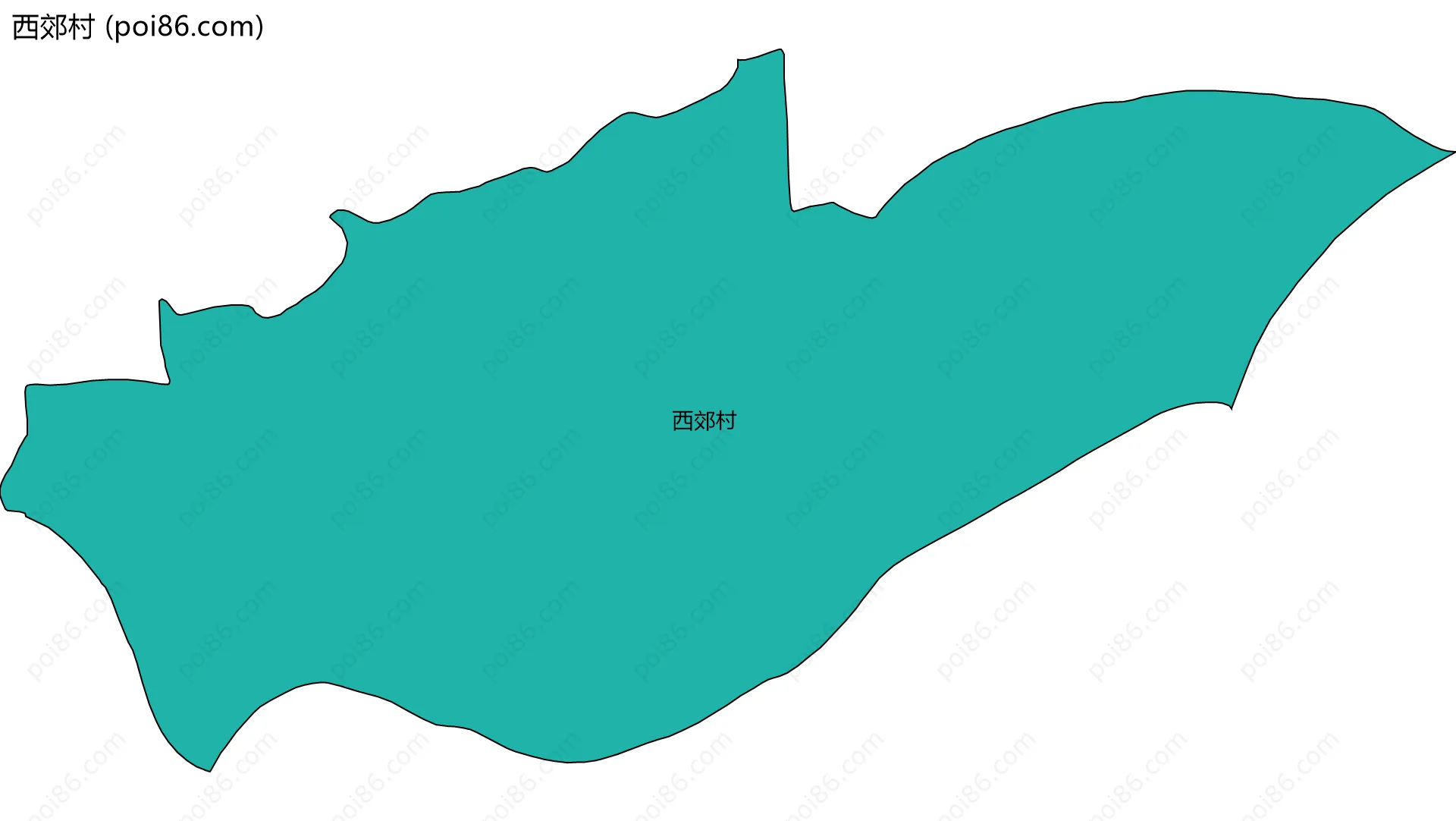 西郊村边界地图