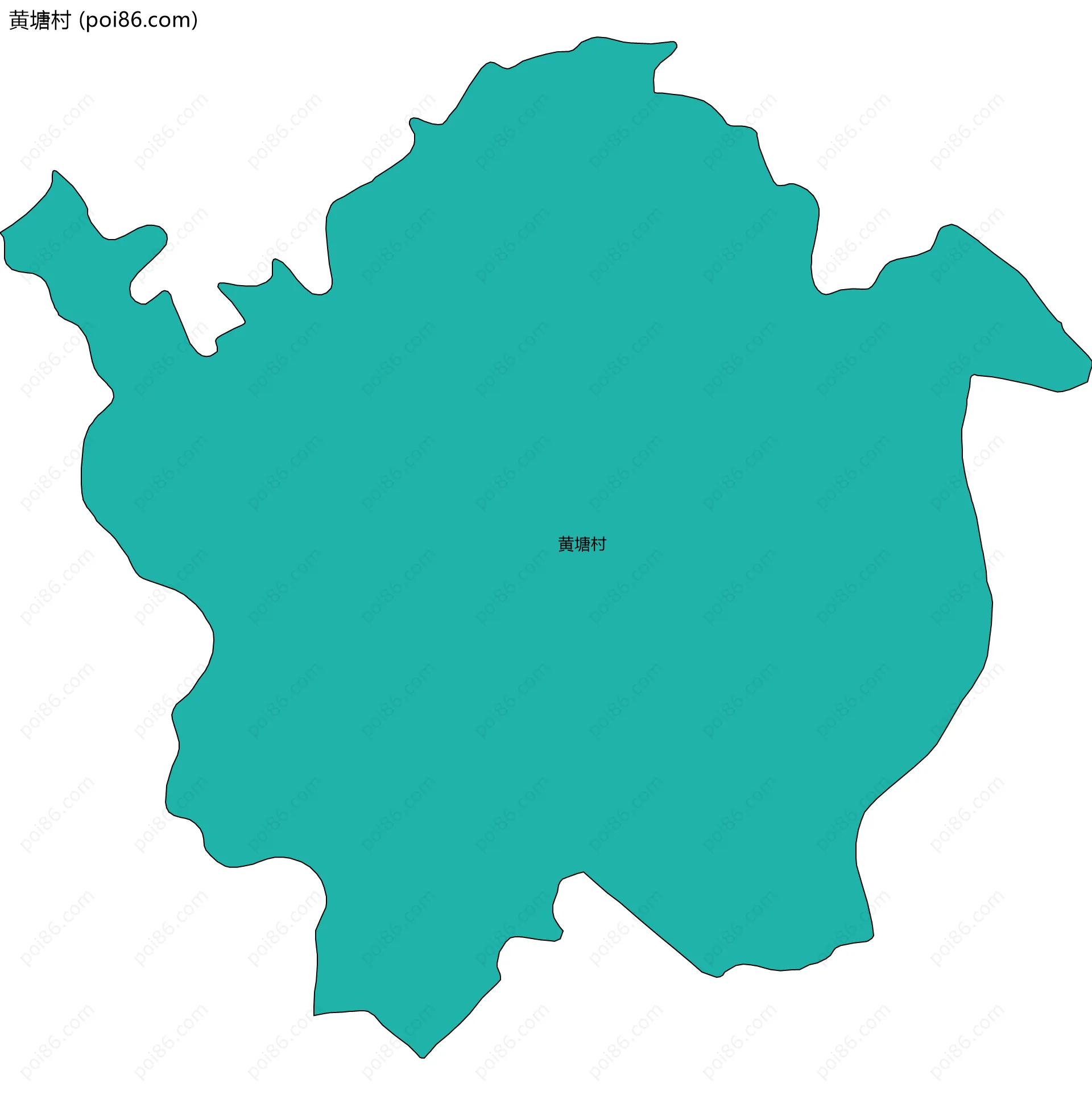 黄塘村边界地图