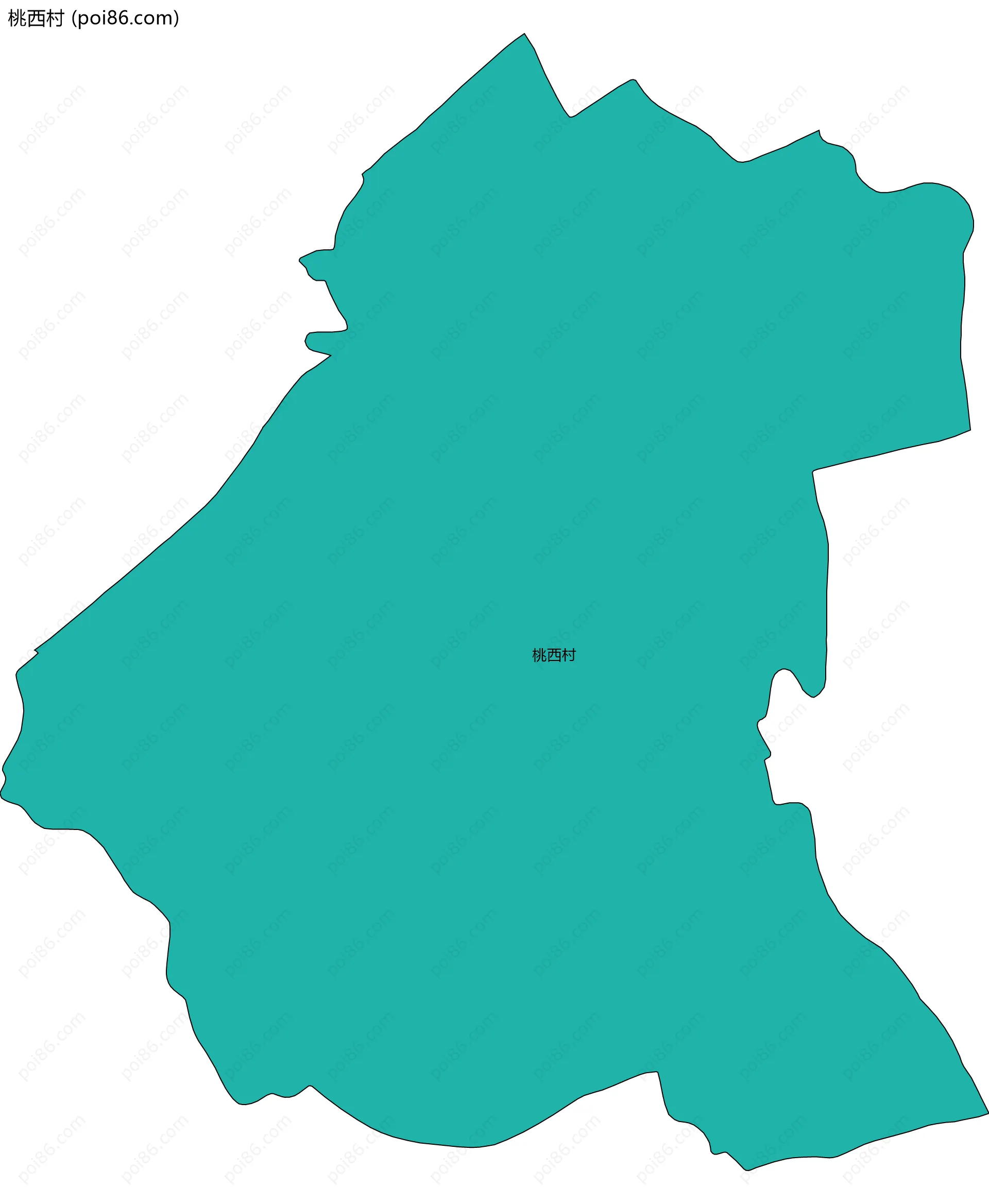 桃西村边界地图