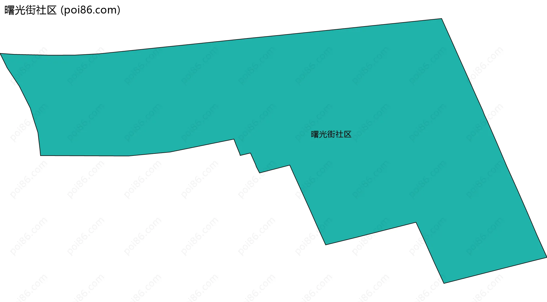 曙光街社区边界地图