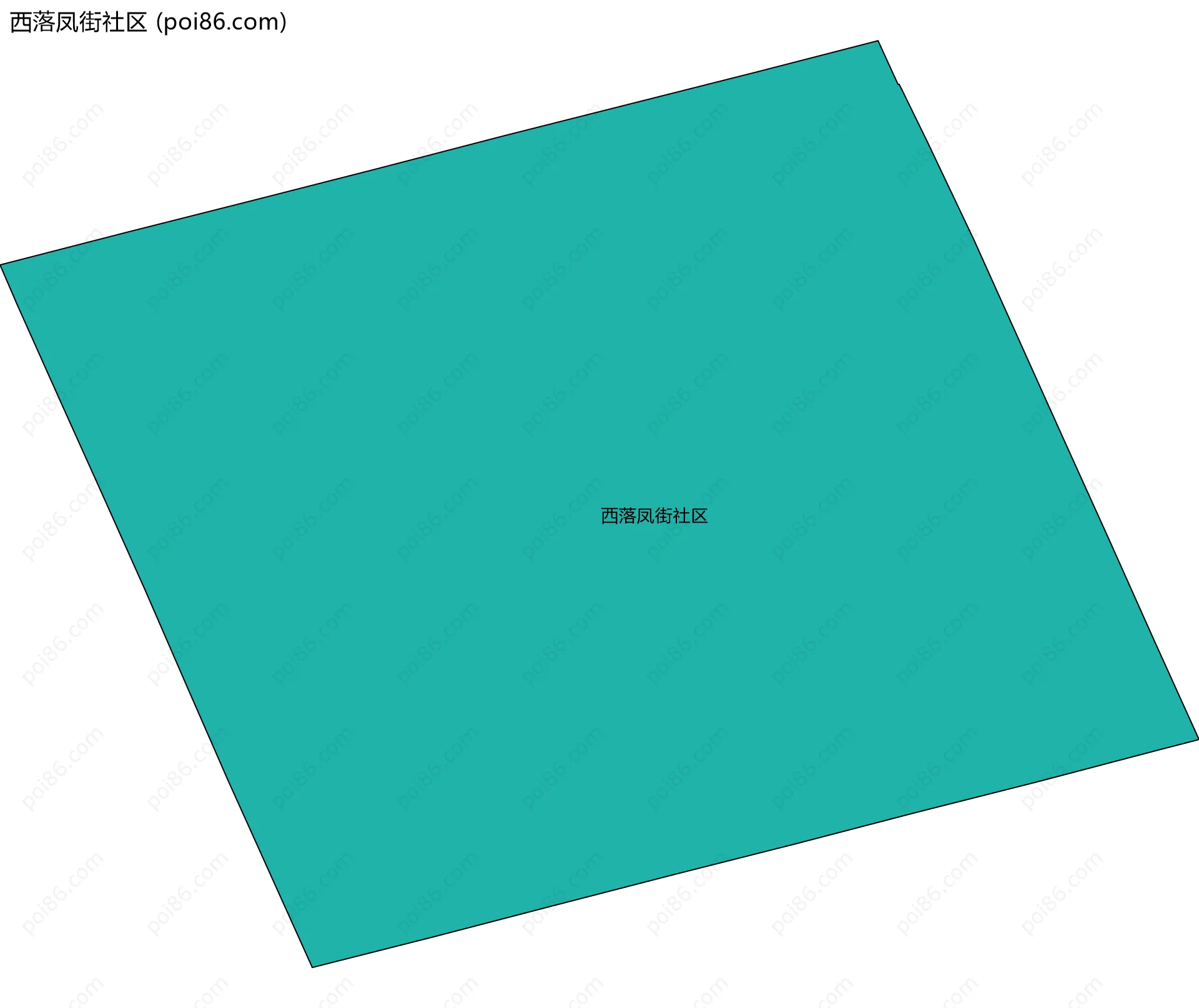 西落凤街社区边界地图