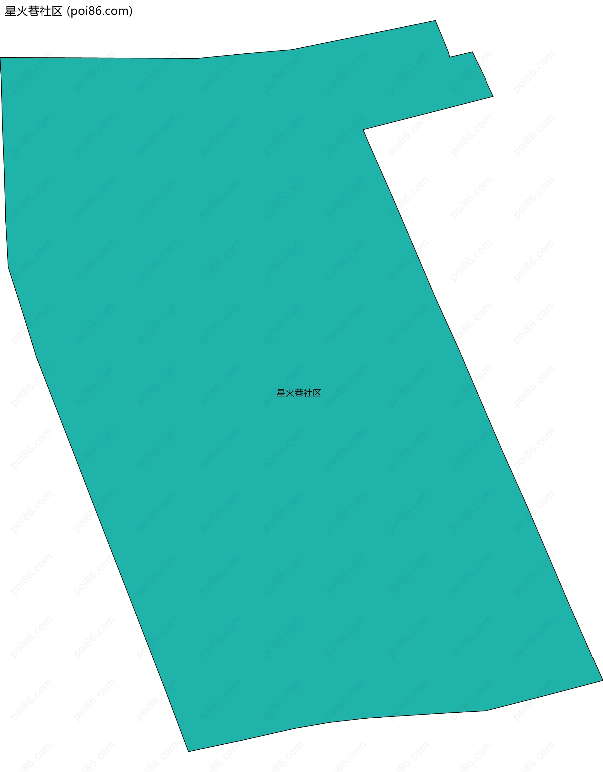 星火巷社区边界地图