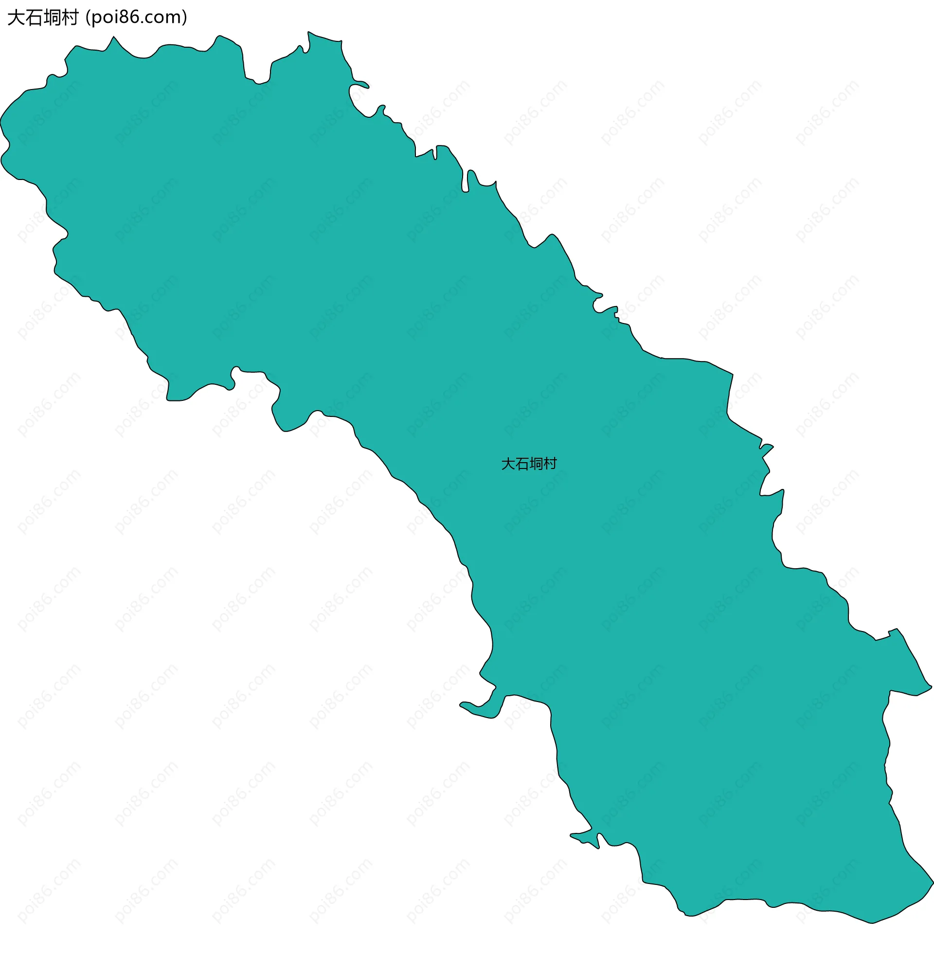 大石垌村边界地图