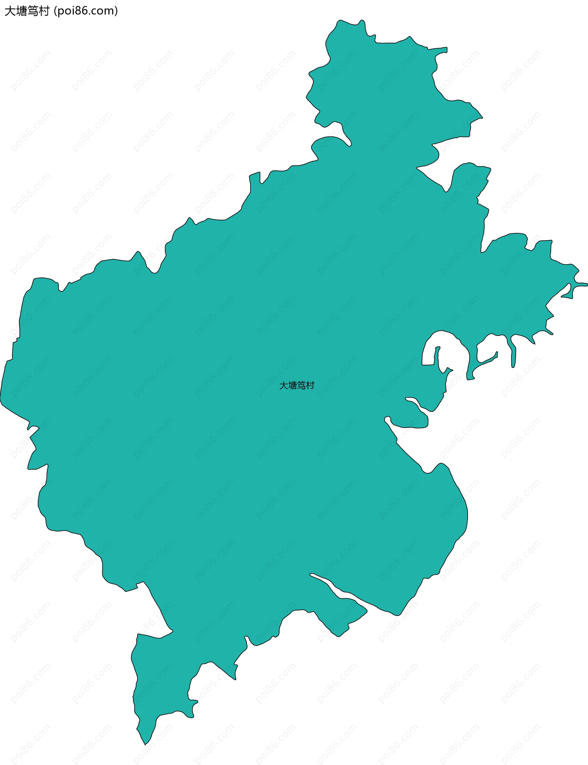 大塘笃村边界地图