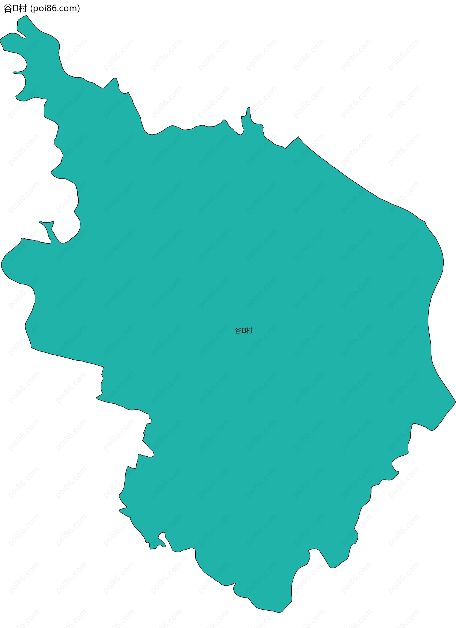 谷村边界地图