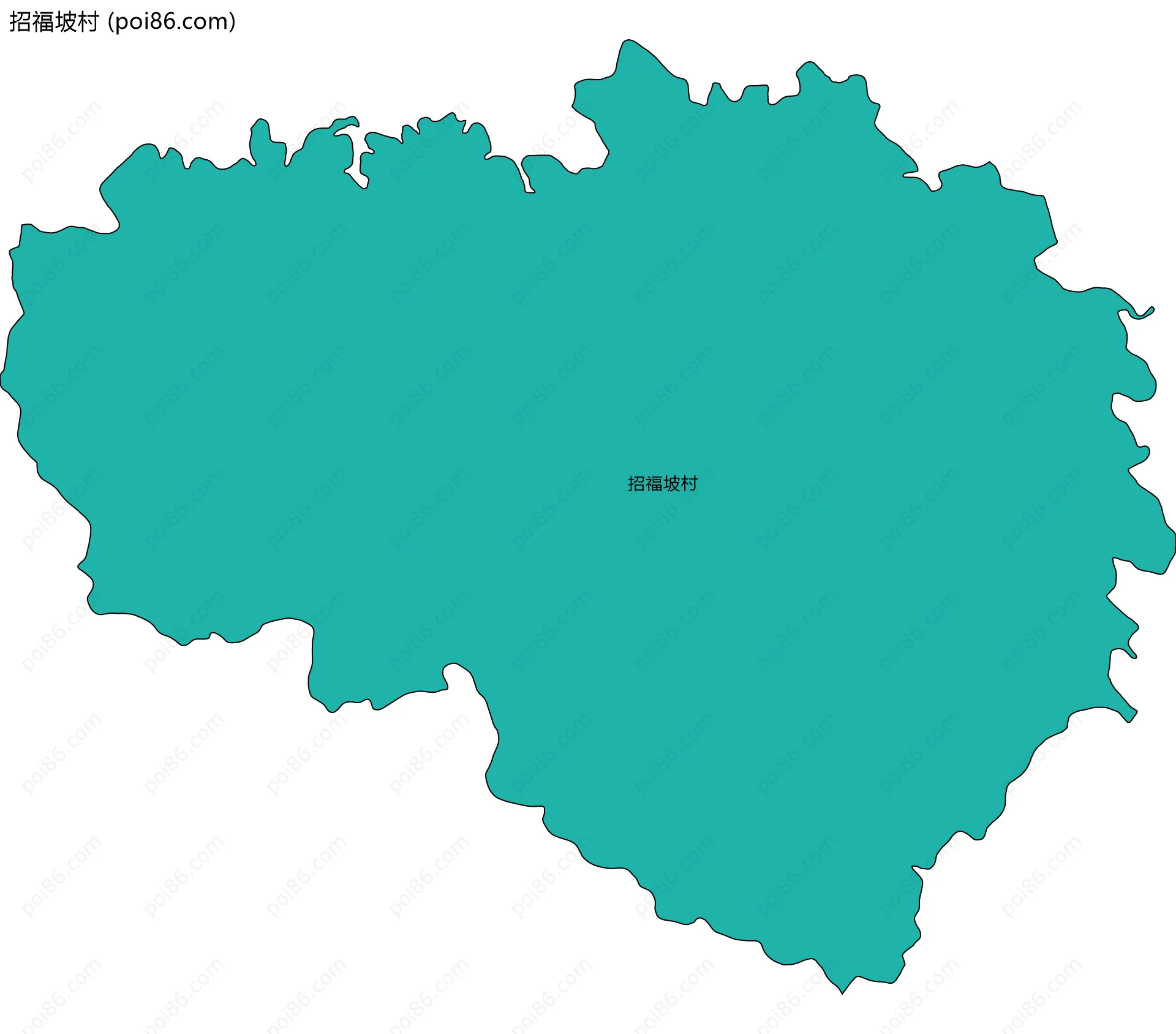 招福坡村边界地图