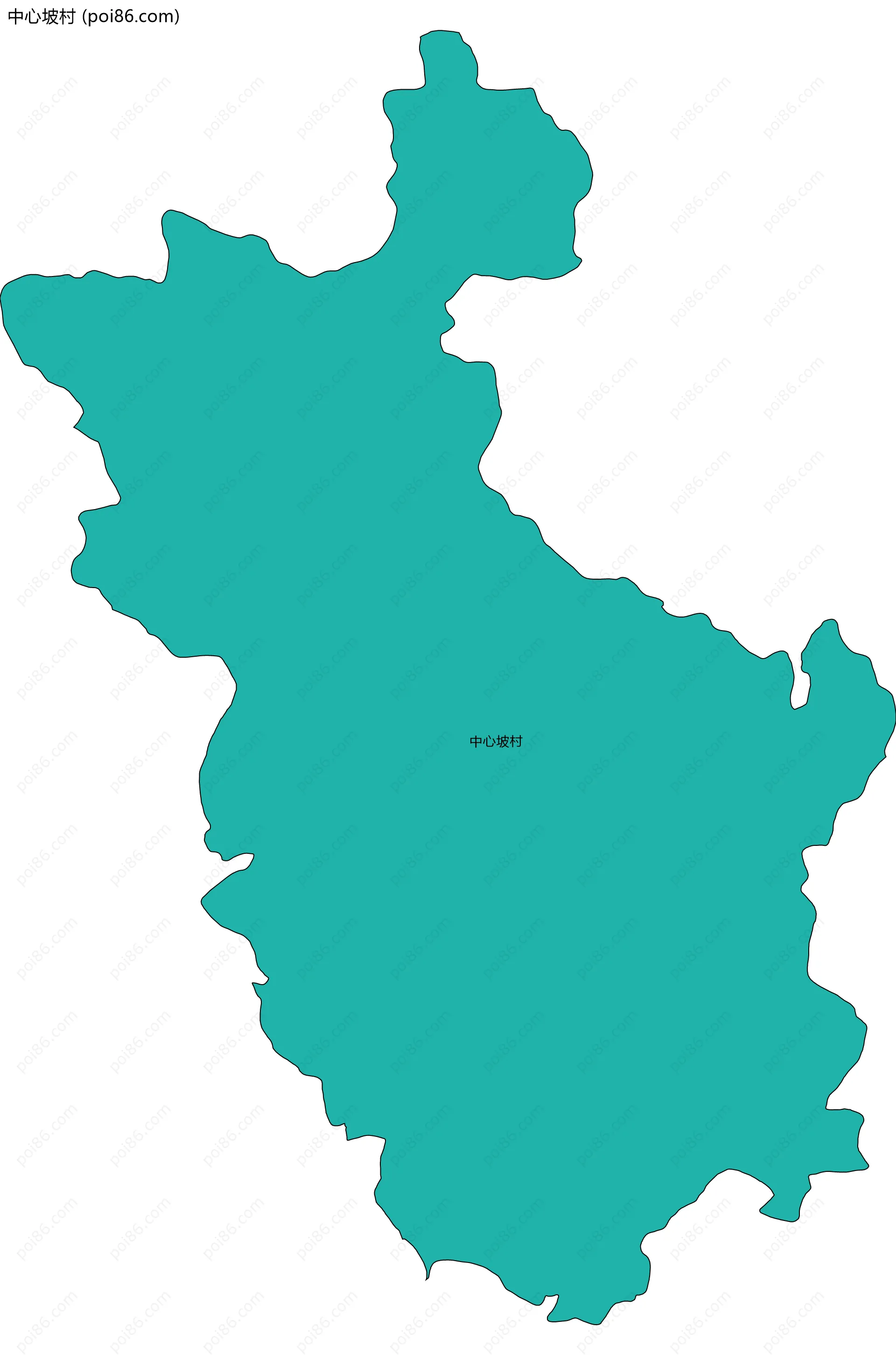 中心坡村边界地图