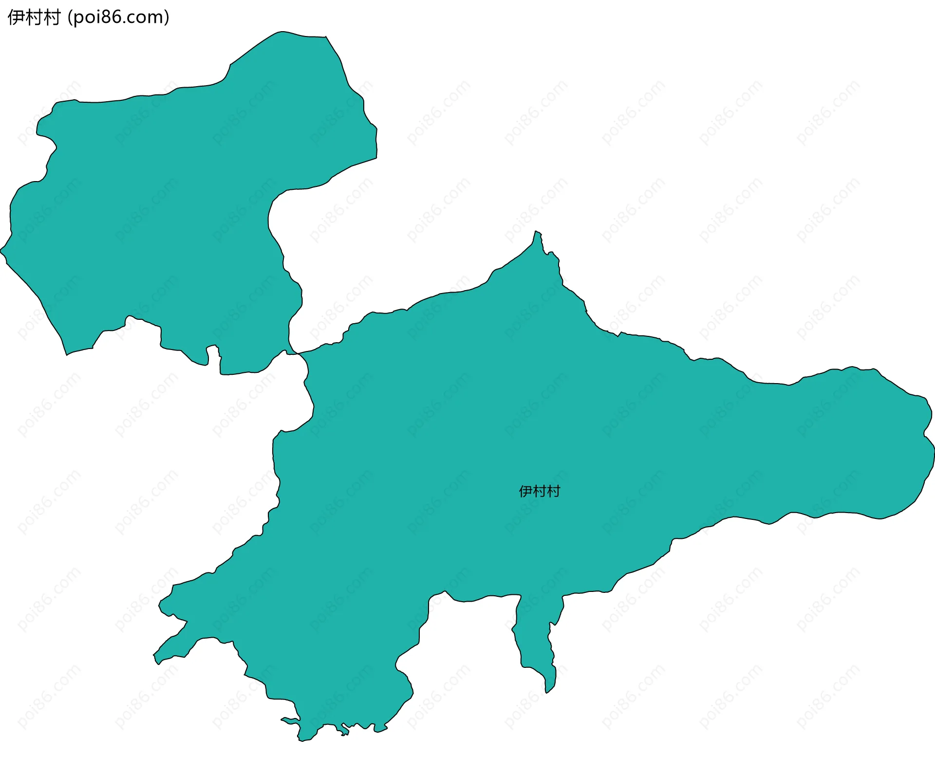 伊村村边界地图