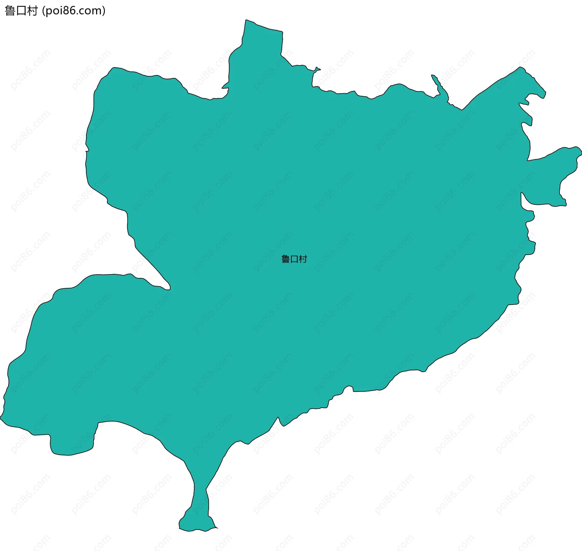 鲁口村边界地图