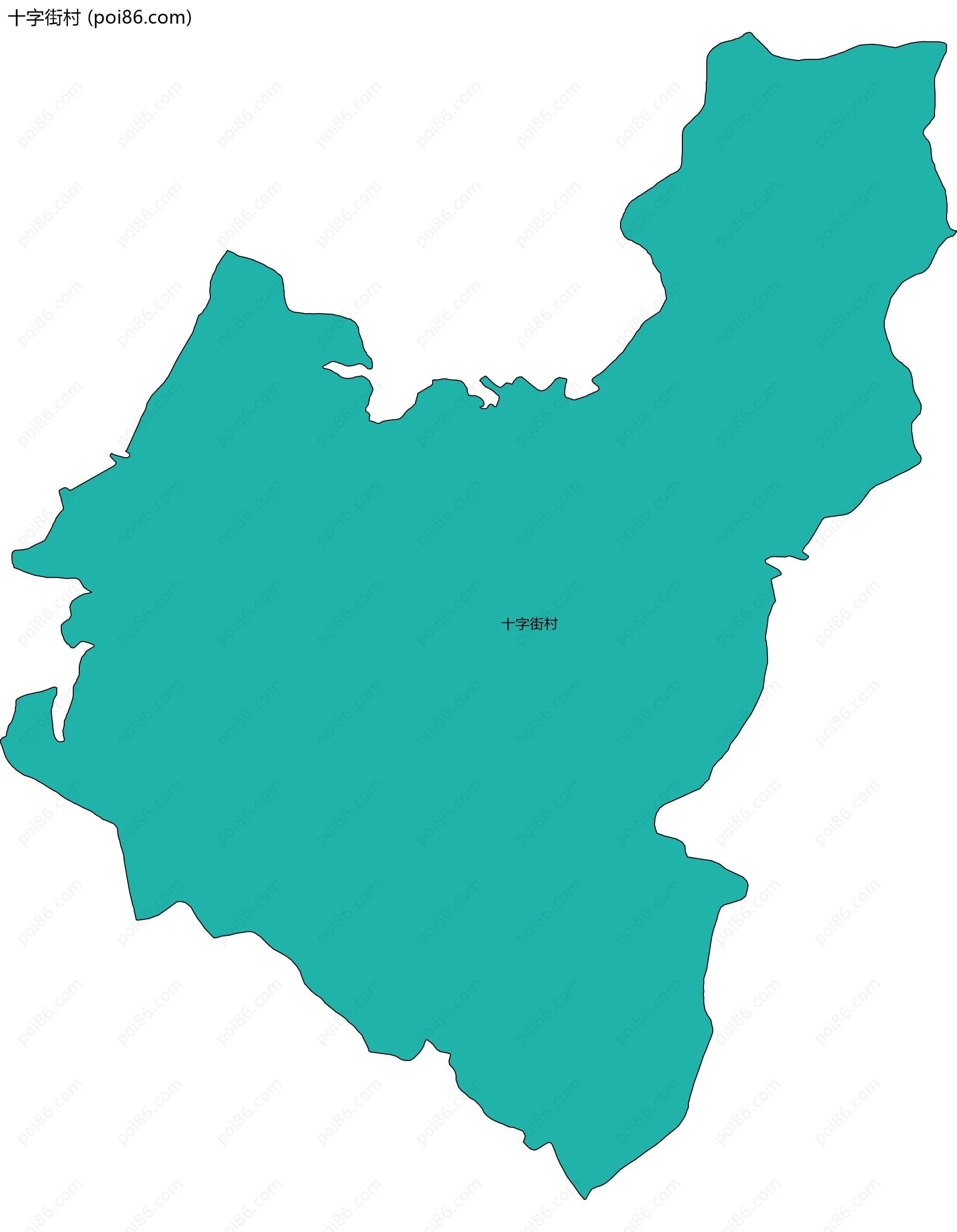 十字街村边界地图