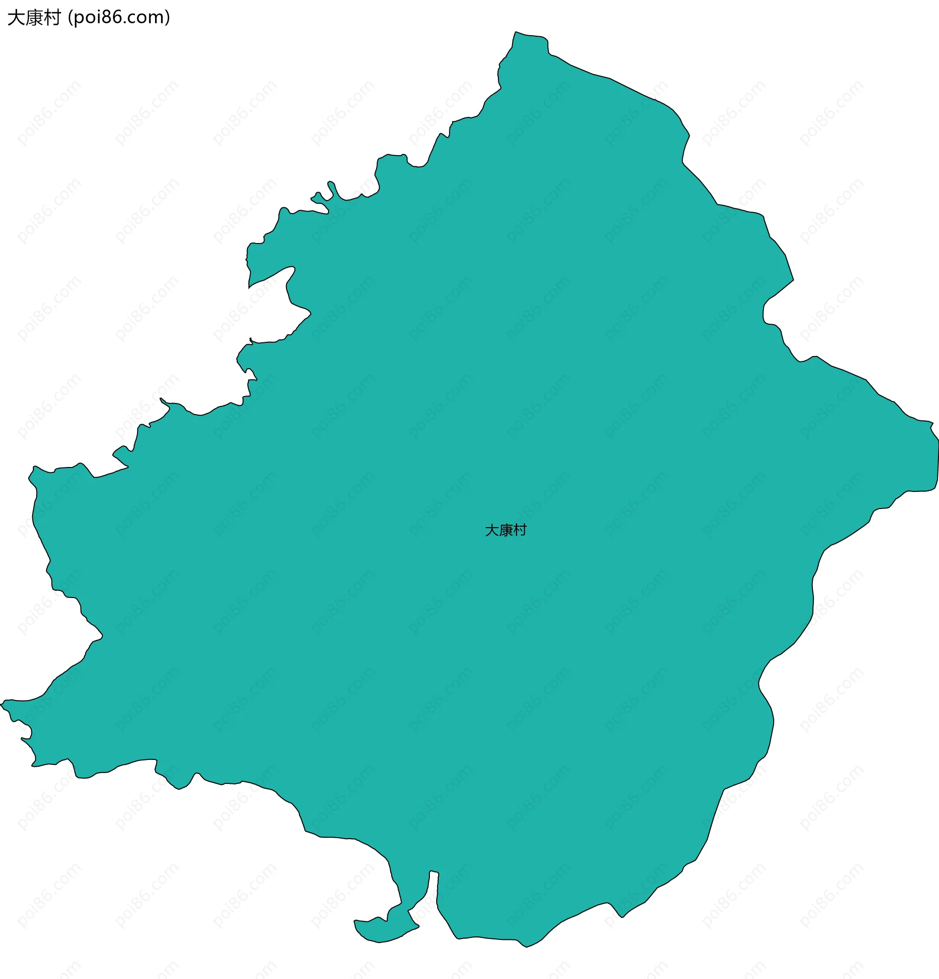 大康村边界地图