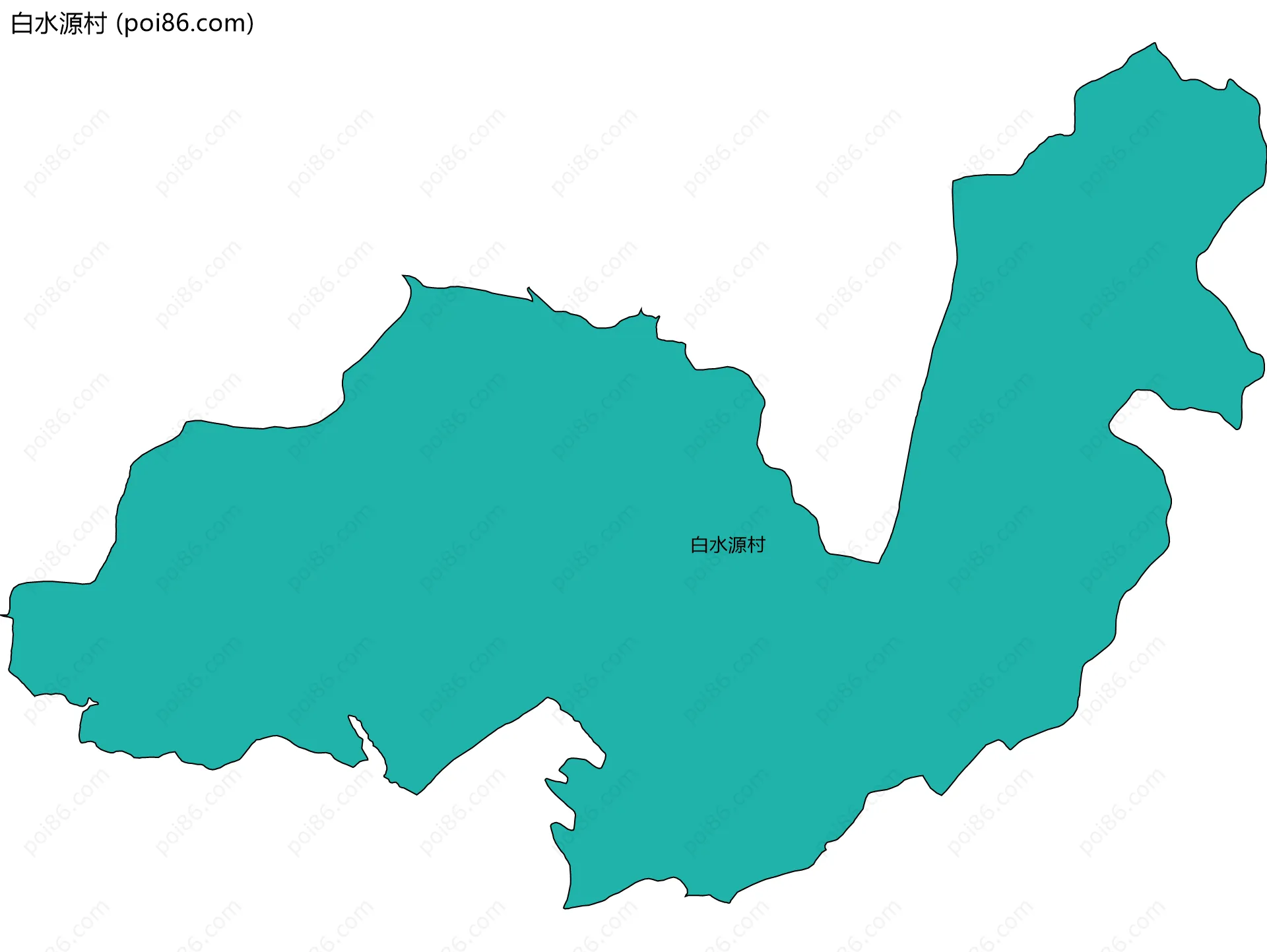 白水源村边界地图