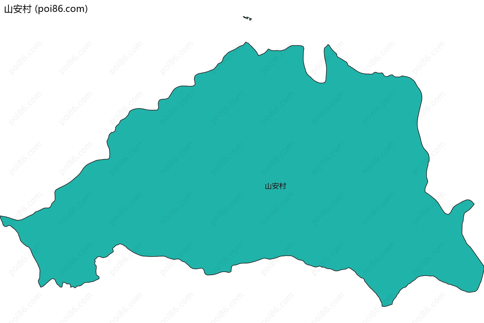 山安村边界地图
