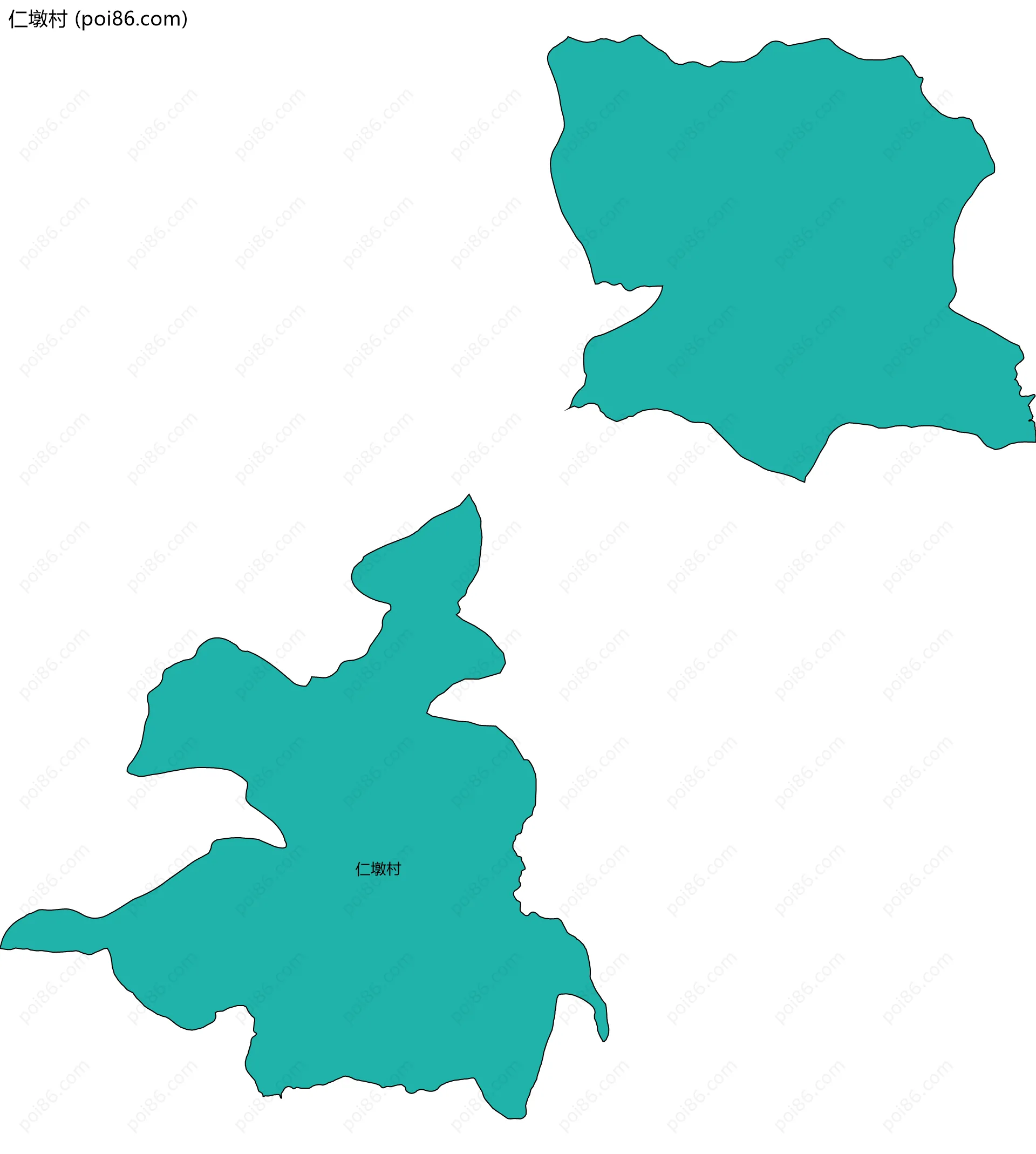 仁墩村边界地图