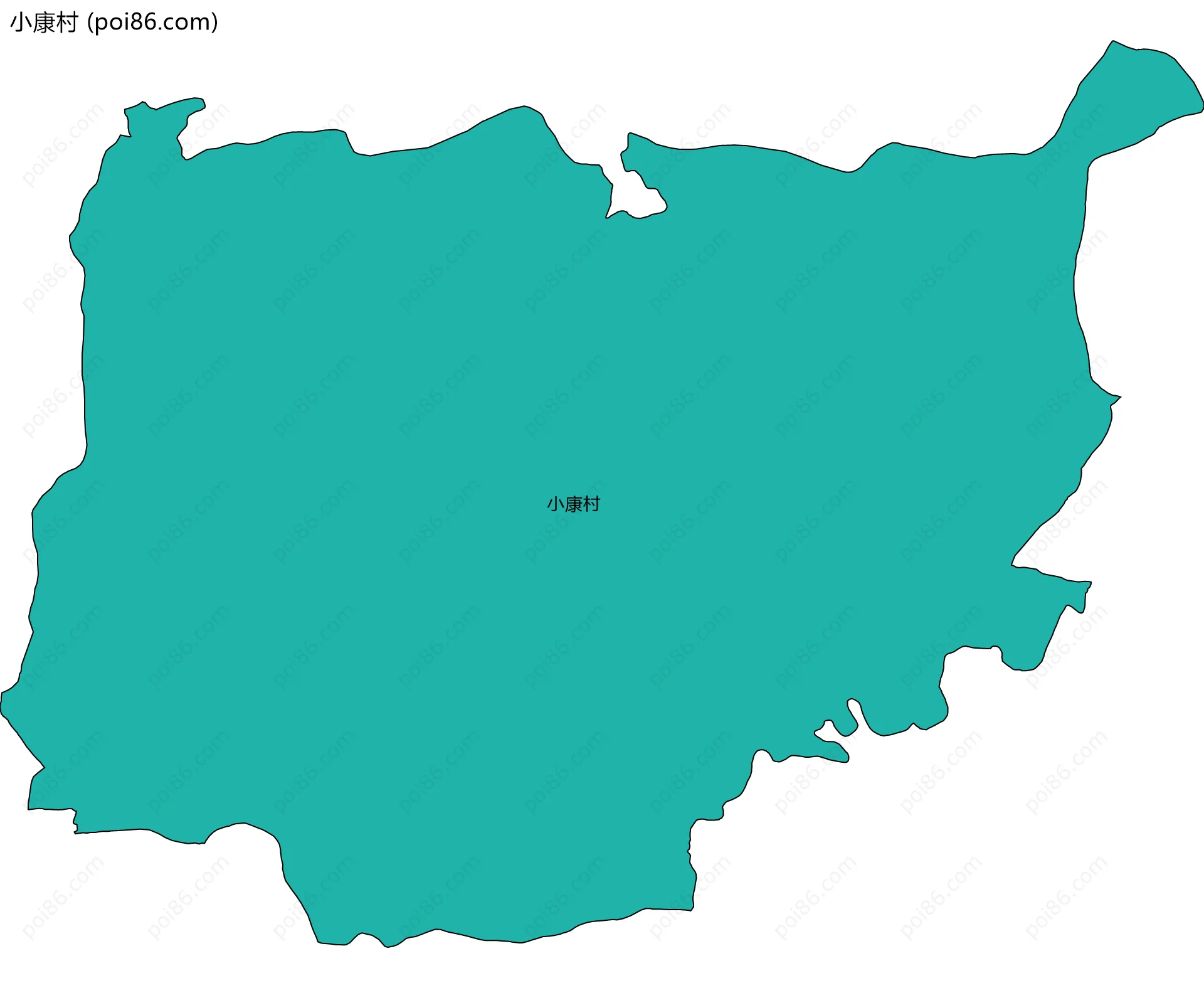小康村边界地图