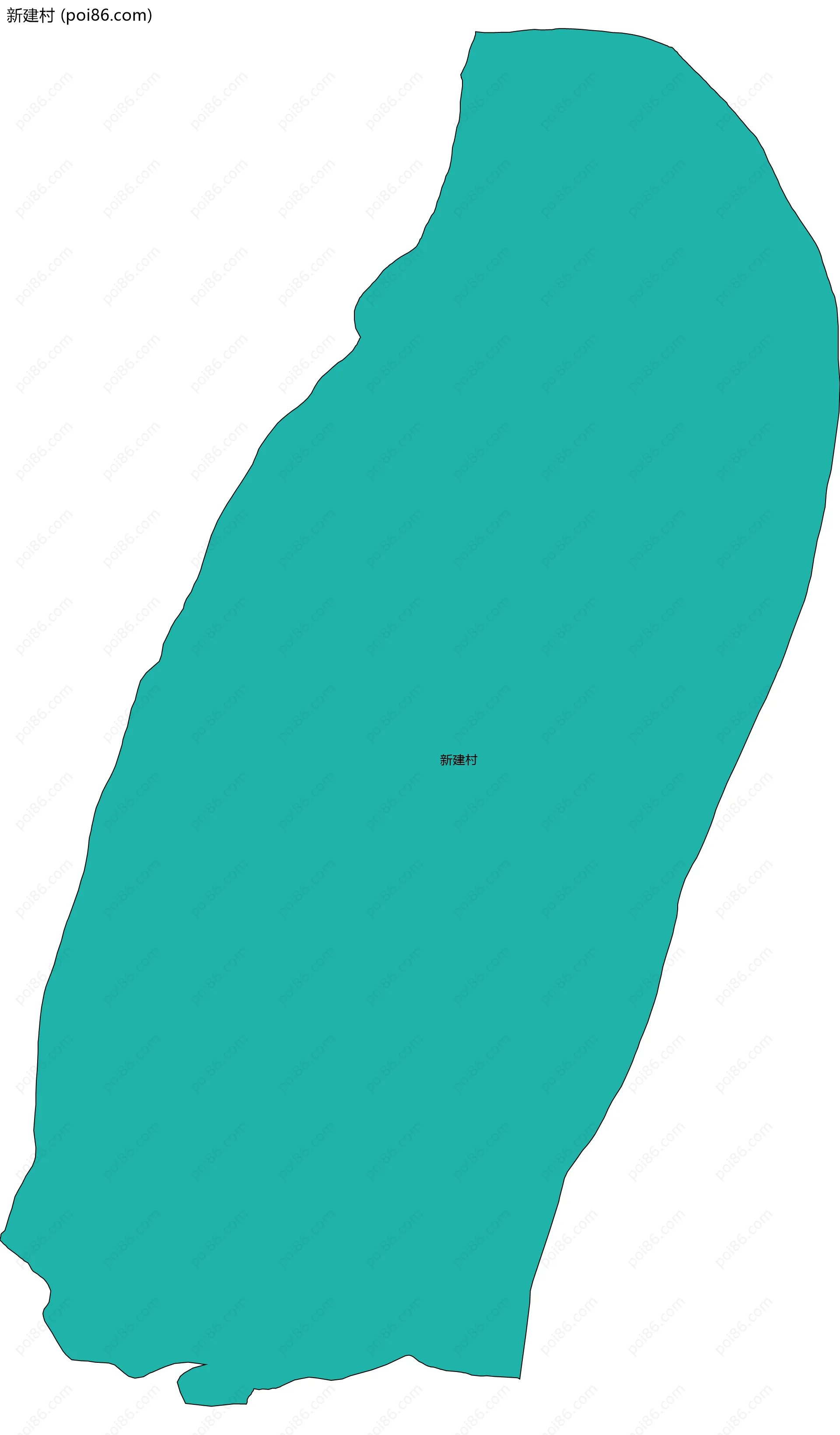 新建村边界地图