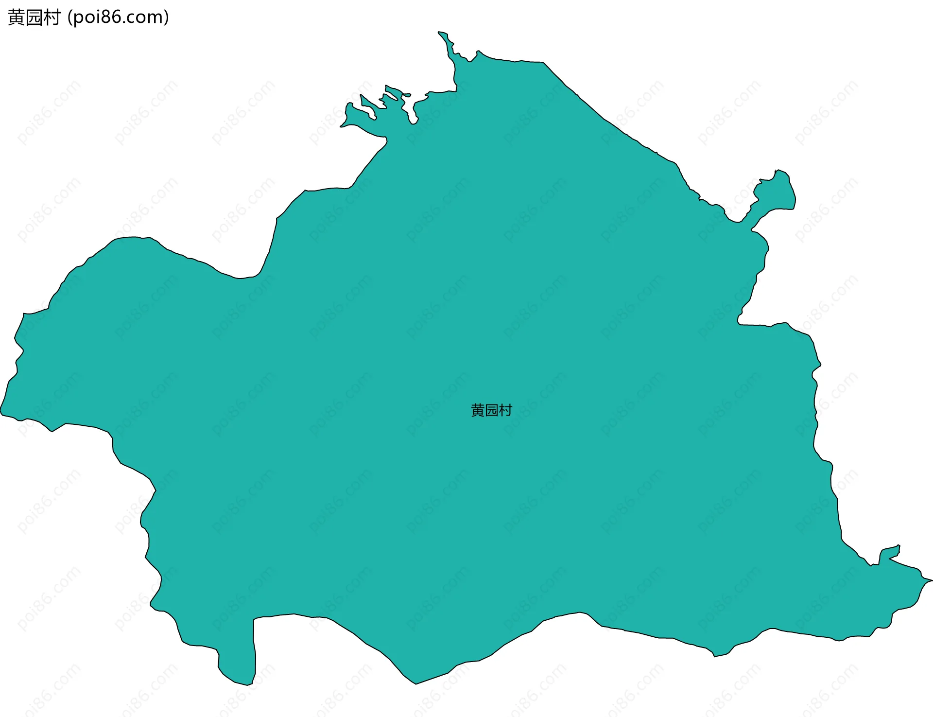 黄园村边界地图