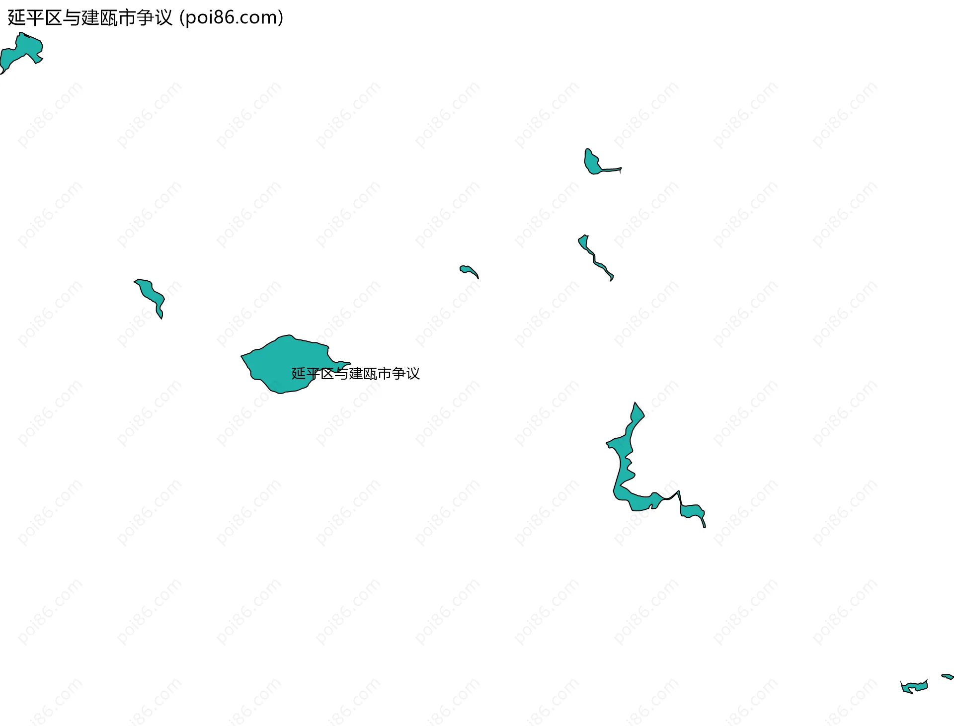 延平区与建瓯市争议边界地图