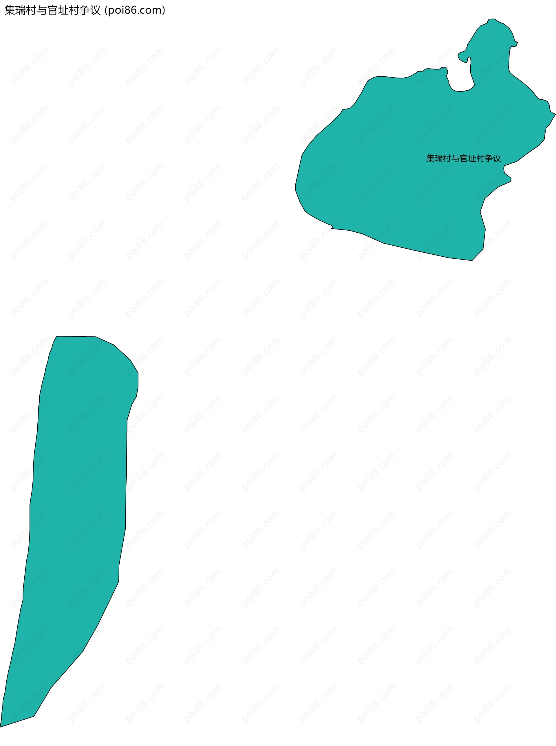 集瑞村与官址村争议边界地图