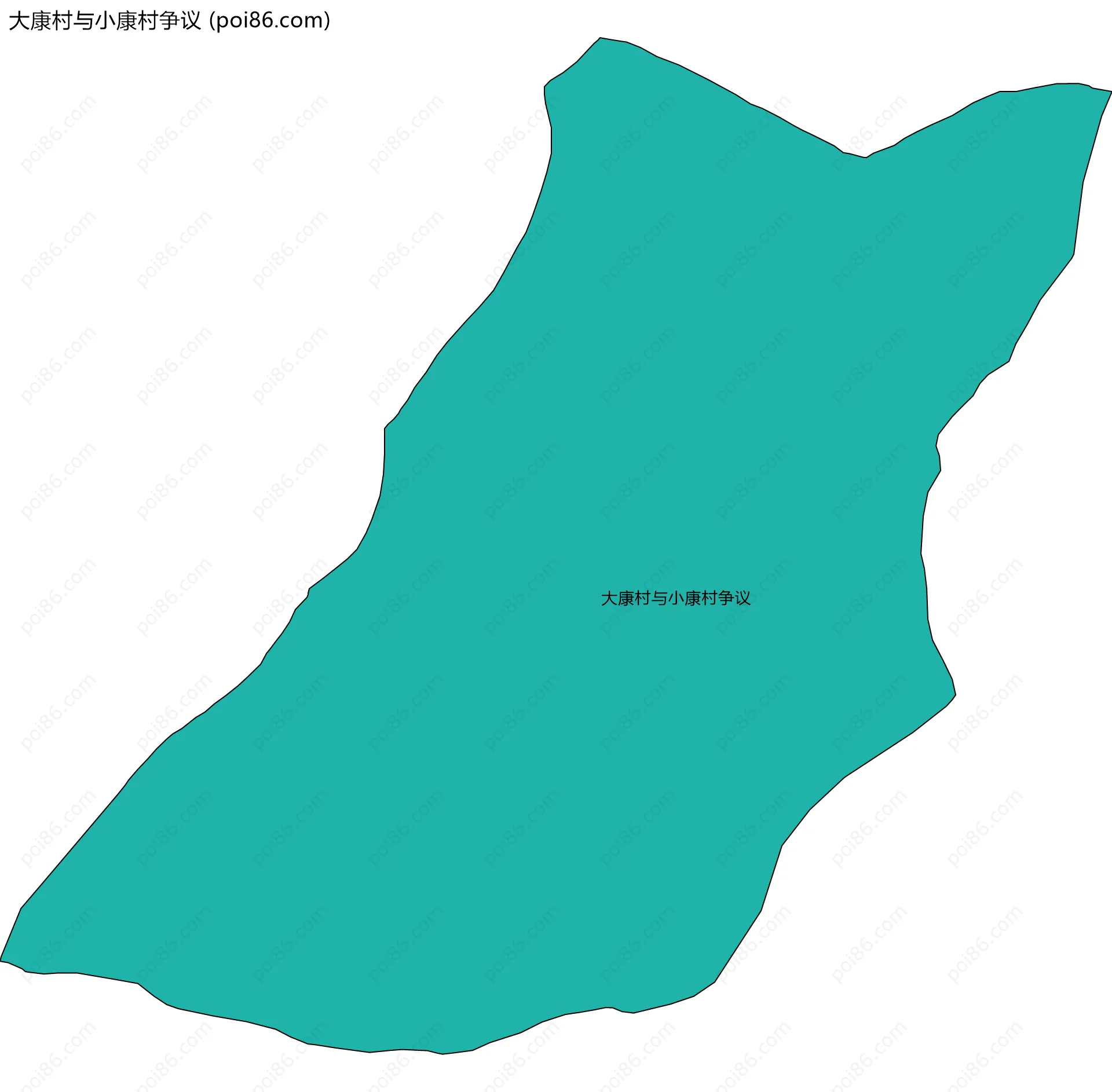 大康村与小康村争议边界地图