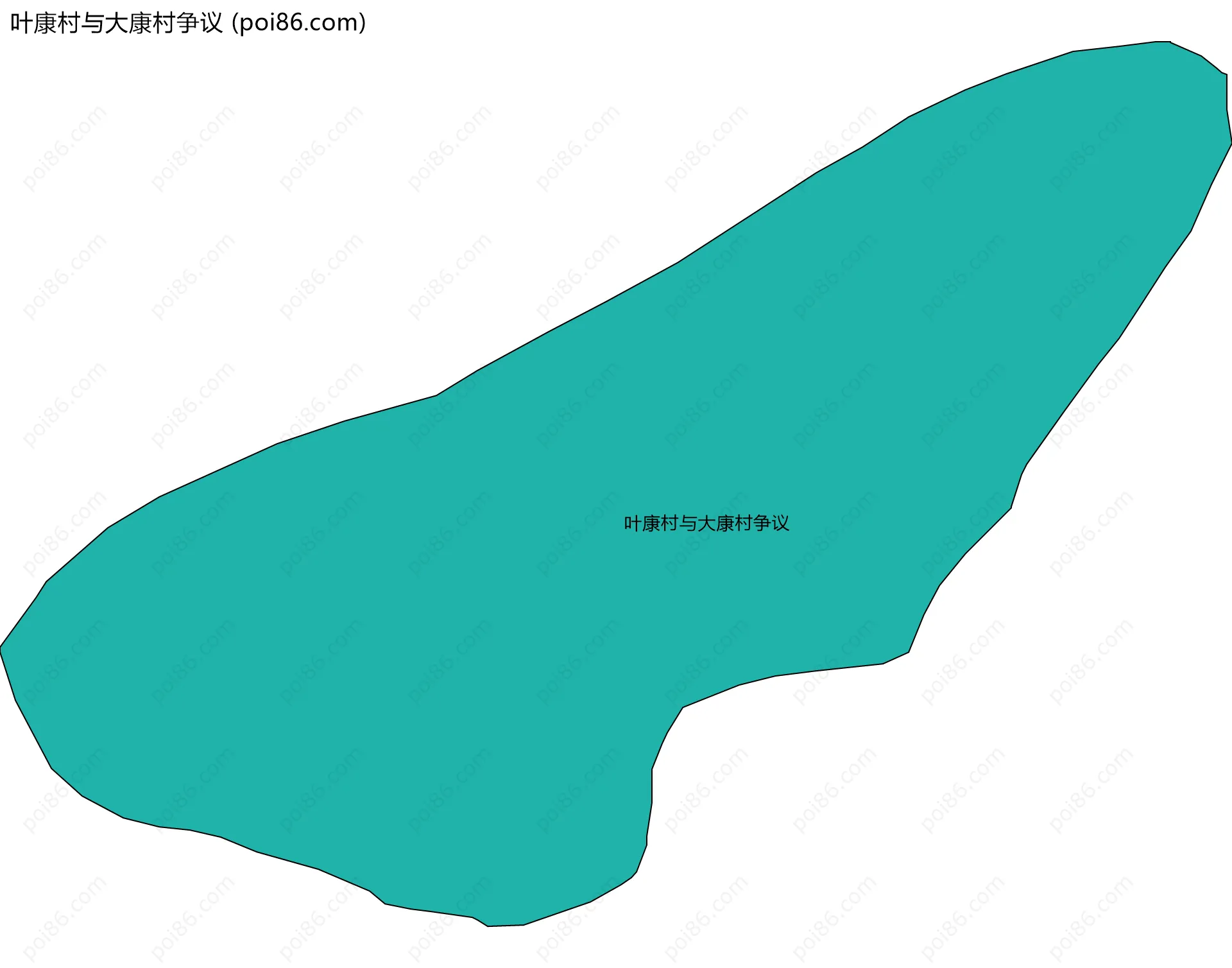 叶康村与大康村争议边界地图