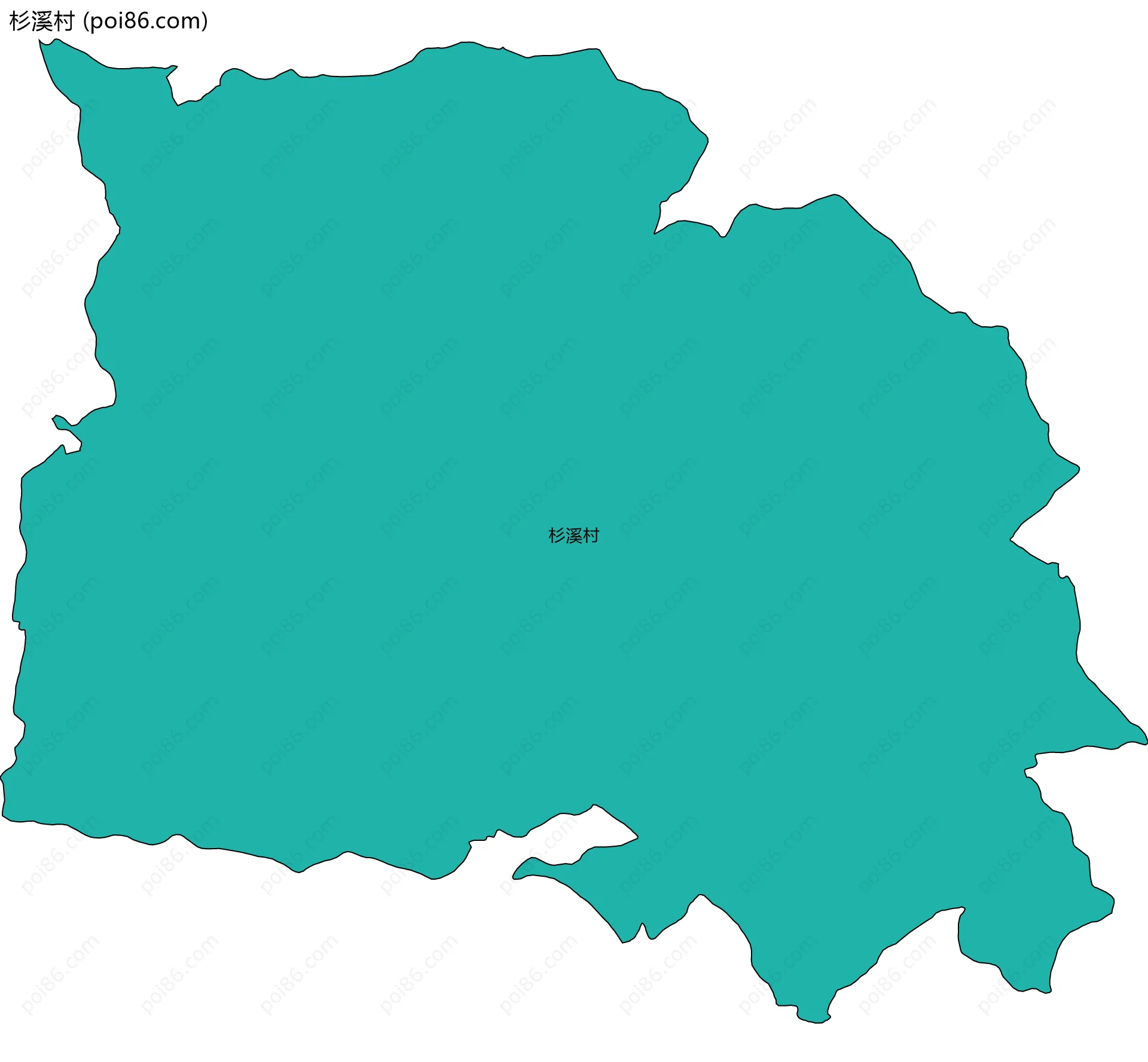 杉溪村边界地图