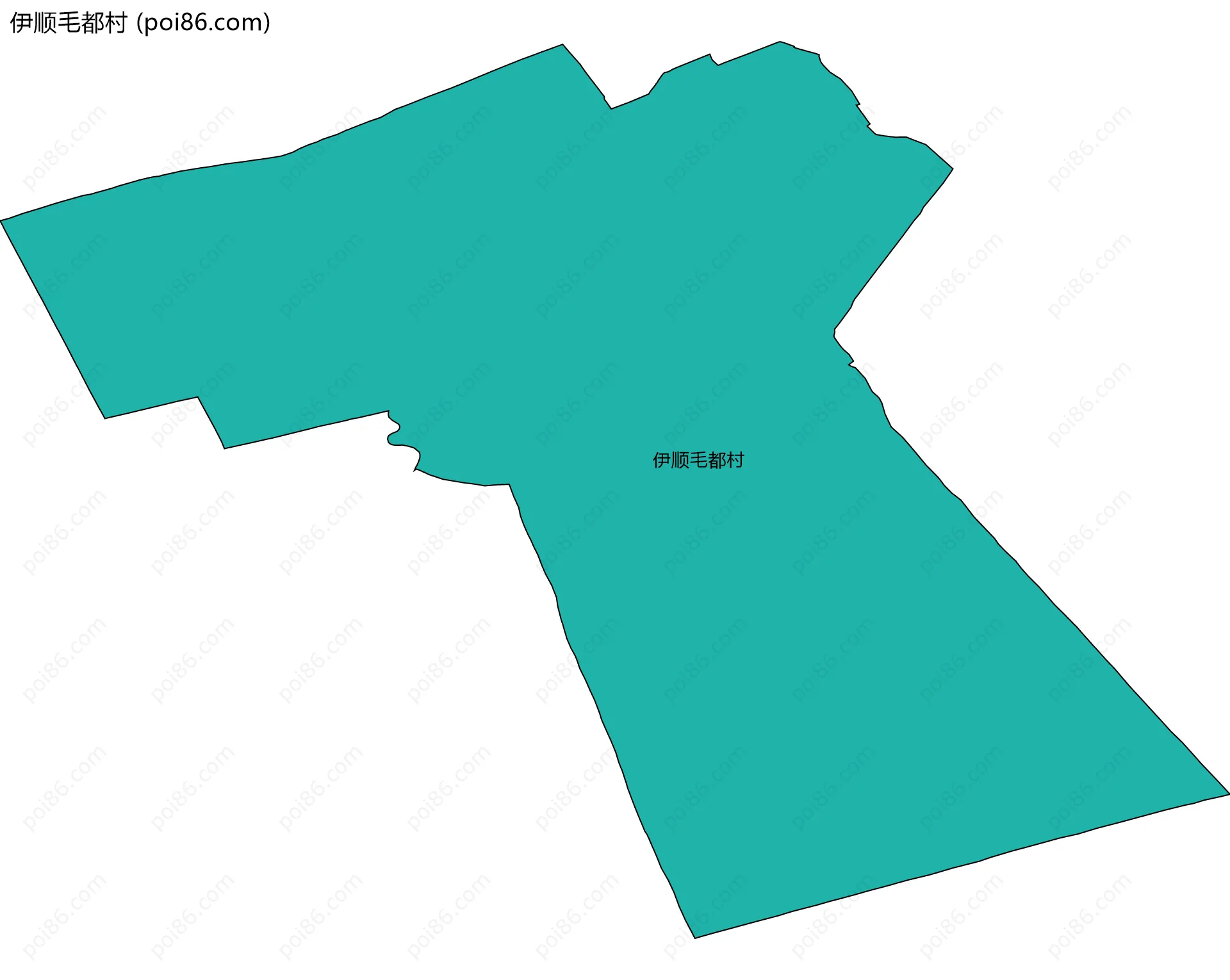伊顺毛都村边界地图