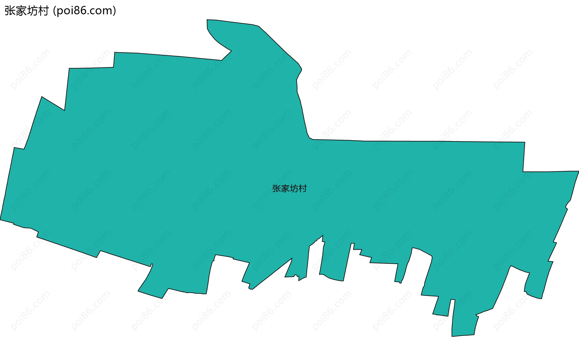 张家坊村边界地图