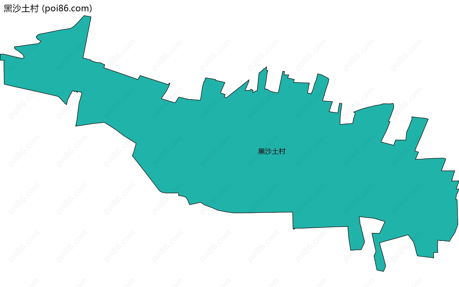 黑沙土村边界地图